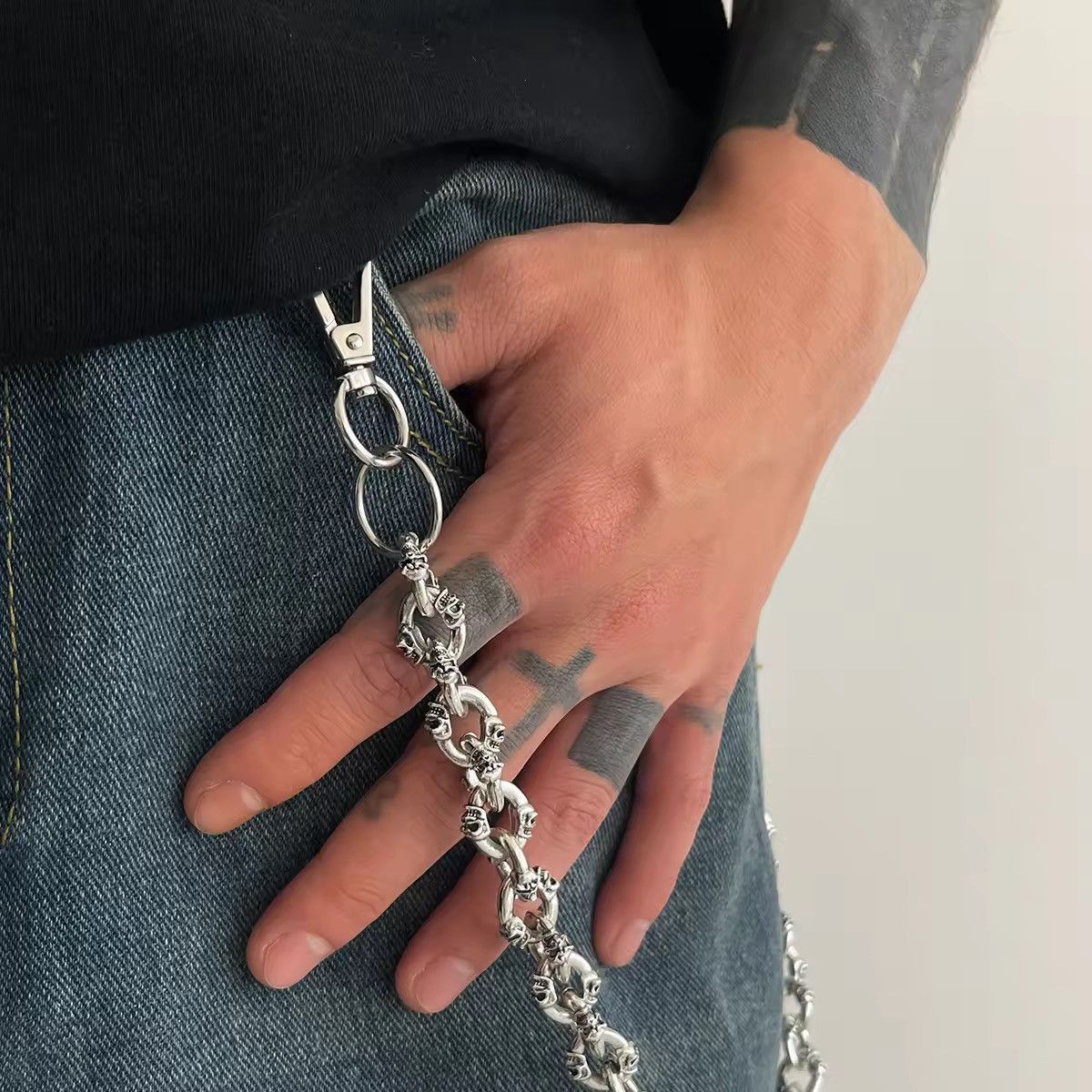 Japanese Brand Skull Long wallet chain Size ONE SIZE - 4 Thumbnail