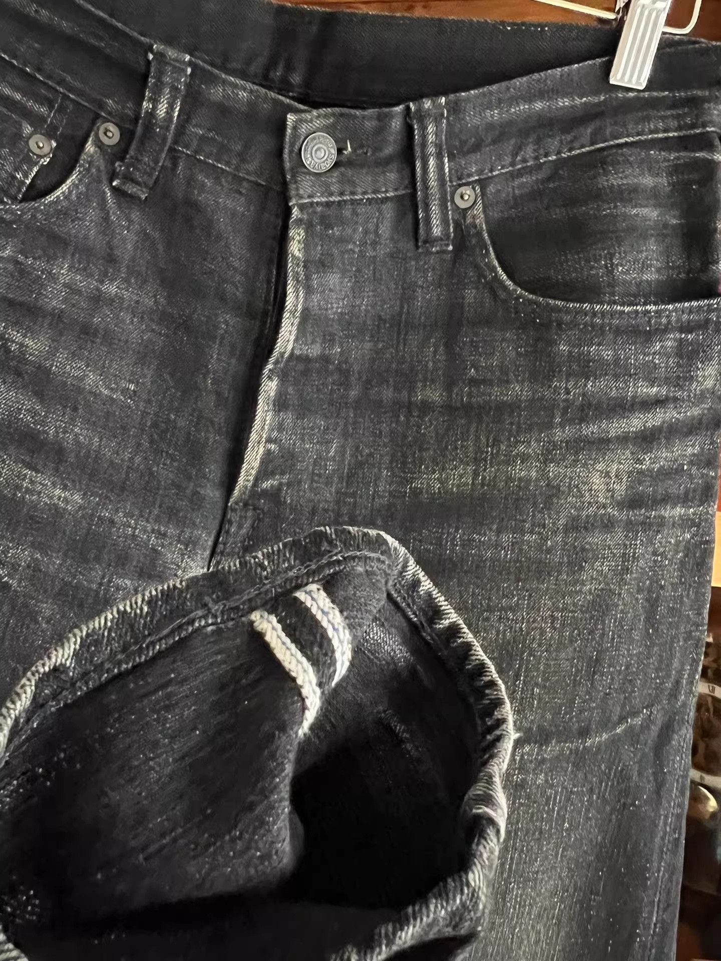 Pure Blue Japan Pure Blue Japan 14oz Black Selvedge Jeans Size US 32 / EU 48 - 4 Thumbnail