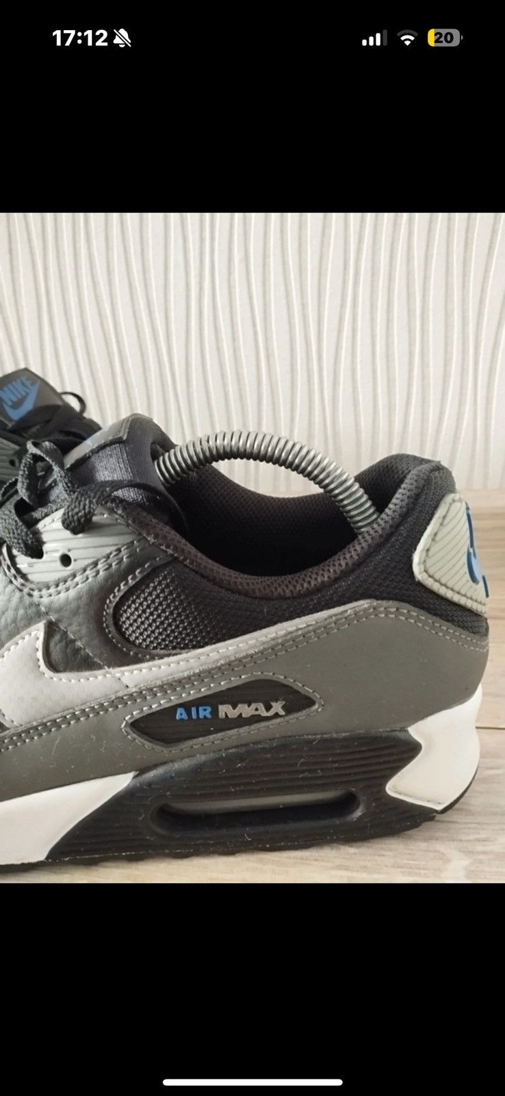 Nike Nike Air Max 90 size 42,5 black grey sneakers Size US 9 / EU 42 - 3 Thumbnail