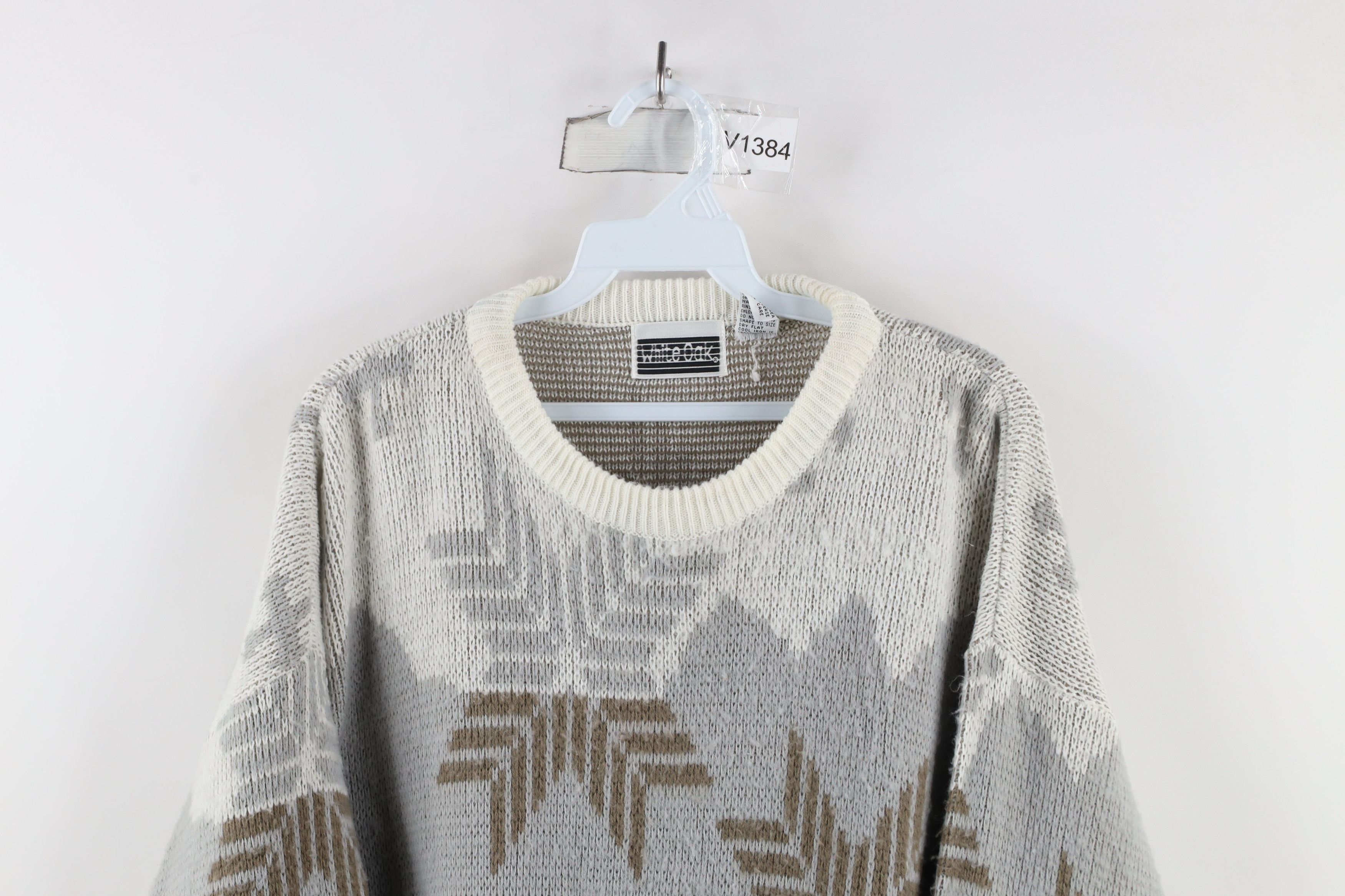 Vintage Vintage 90s Streetwear Snowflake Tree Knit Crewneck Sweater Size US L / EU 52-54 / 3 - 2 Thumbnail