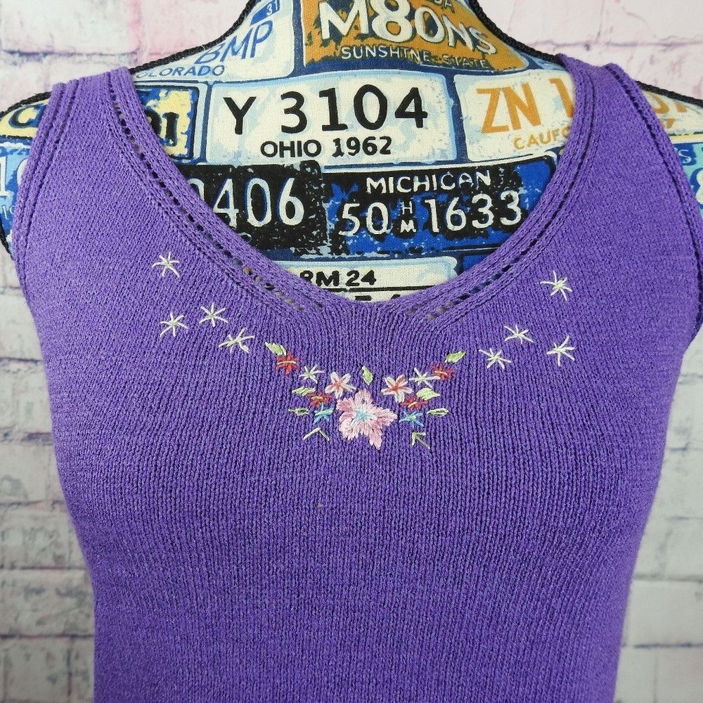 Other Sigrid Olsen Sport Purple Top Sleeveless size small Size S / US 4 / IT 40 - 2 Thumbnail