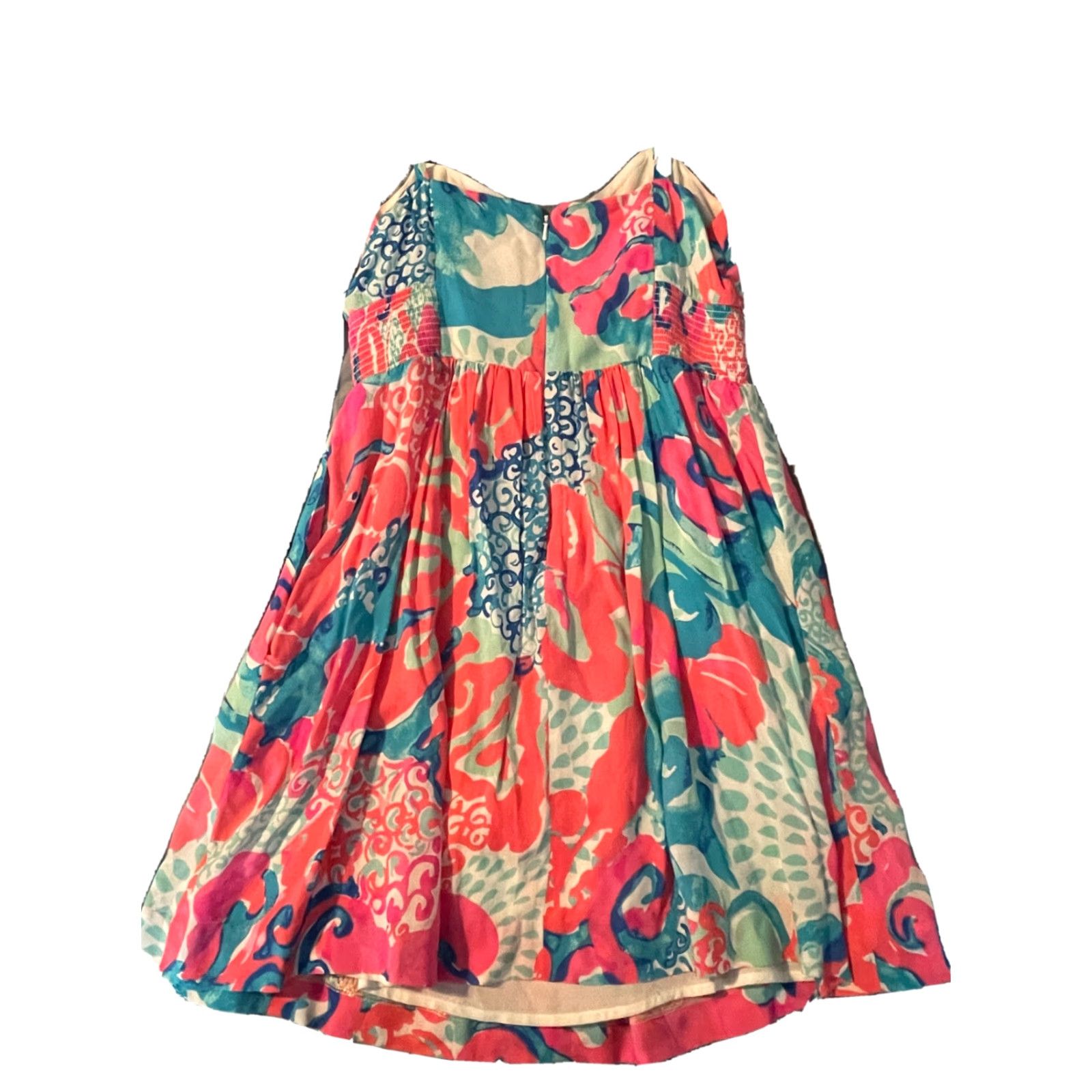 Lilly Pulitzer Lilly Pulitzer Dress Womens Sleeveless Christine Coral Reef I'm So Jelly Pink Lilli 4 Fit & Flare Rayon Short Size S / US 4 / IT 40 - 6 Thumbnail
