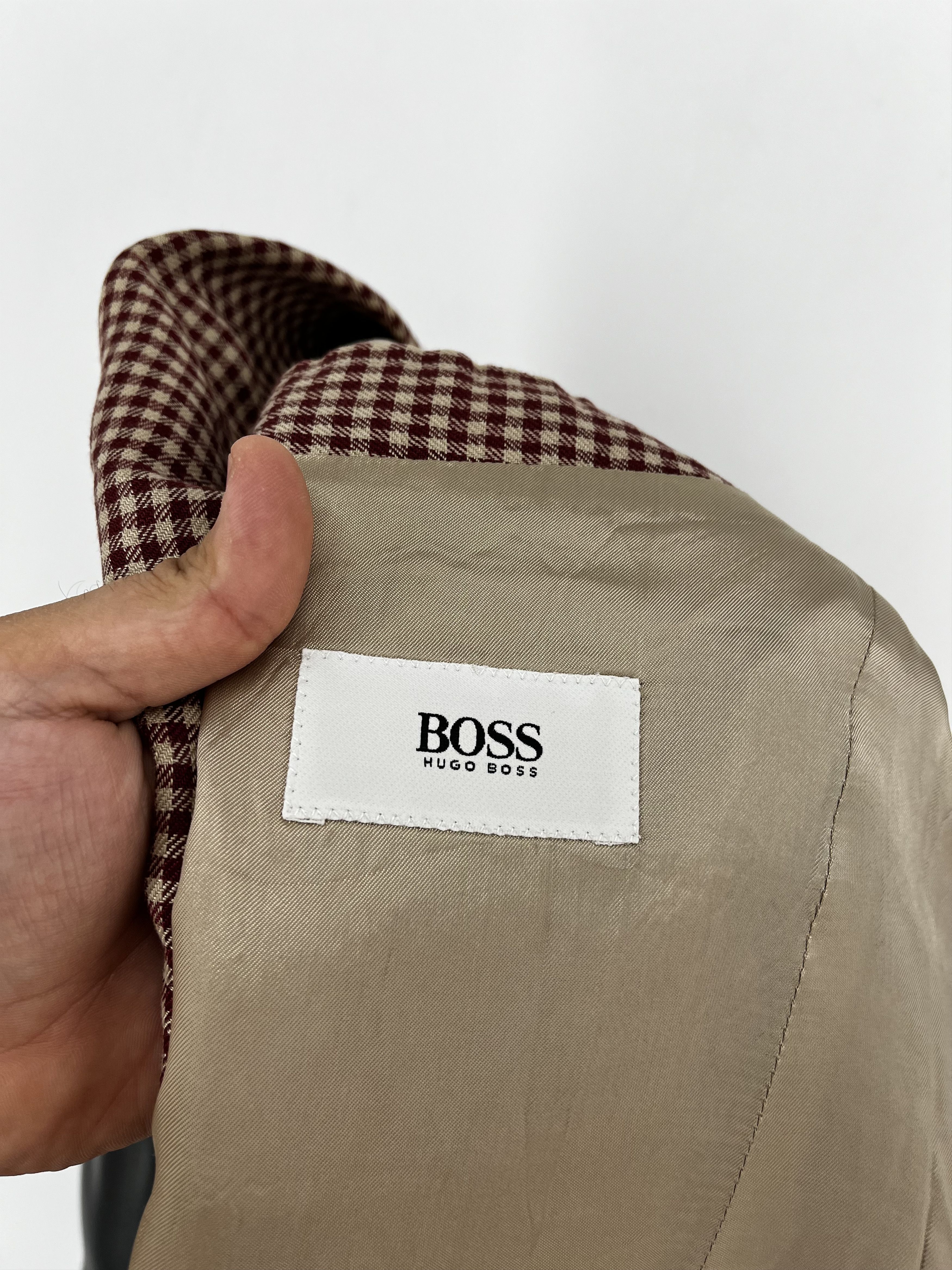 Hugo Boss Hugo Boss Vintage Linen Blazer 48 Solbiati Natural Kalkutta Size 48S - 9 Thumbnail