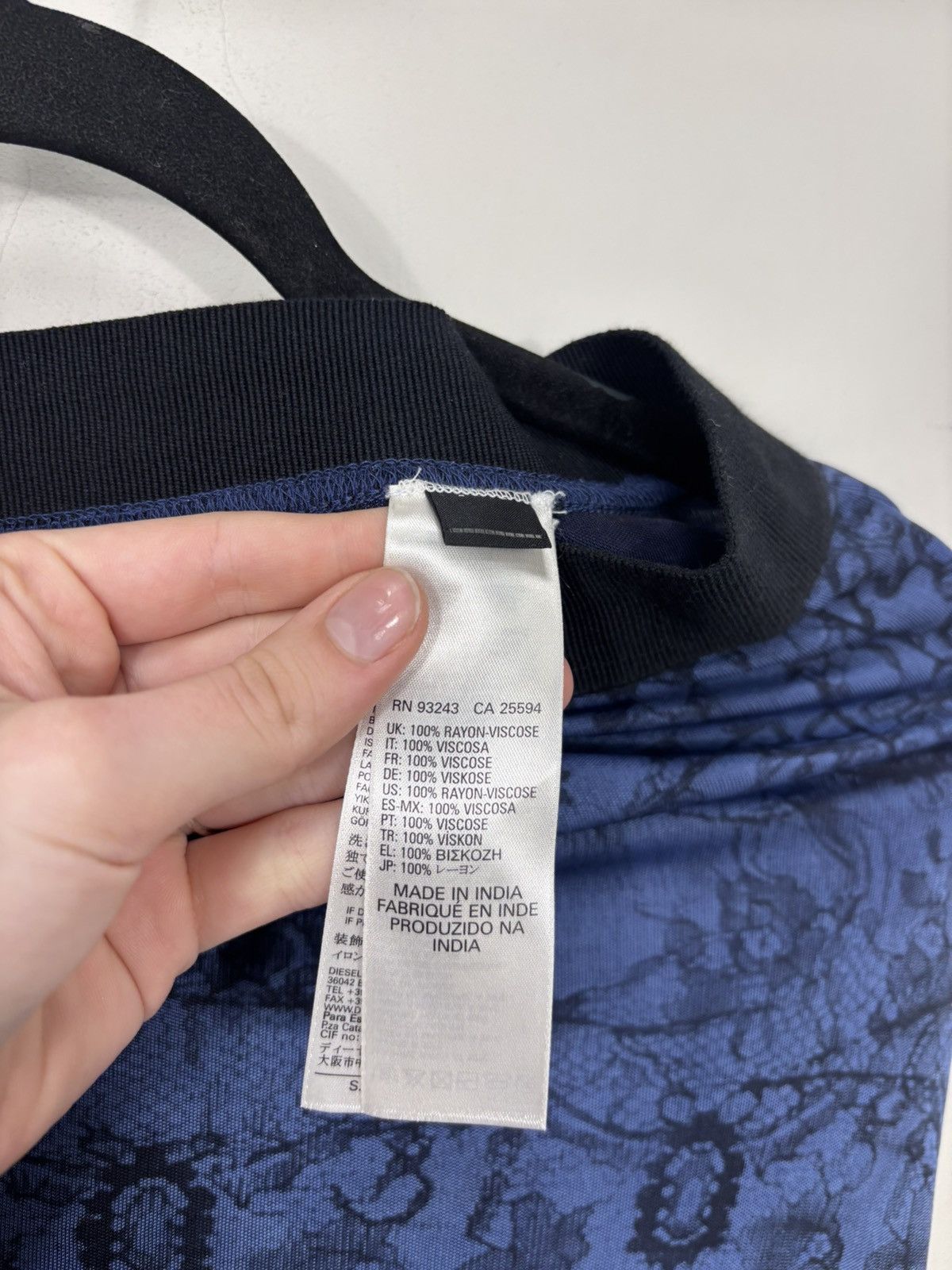Diesel Diesel Laisy Women’s NWT Blue/Black Lace Print Maxi Skirt Size 30" / US 8 / IT 44 - 8 Thumbnail