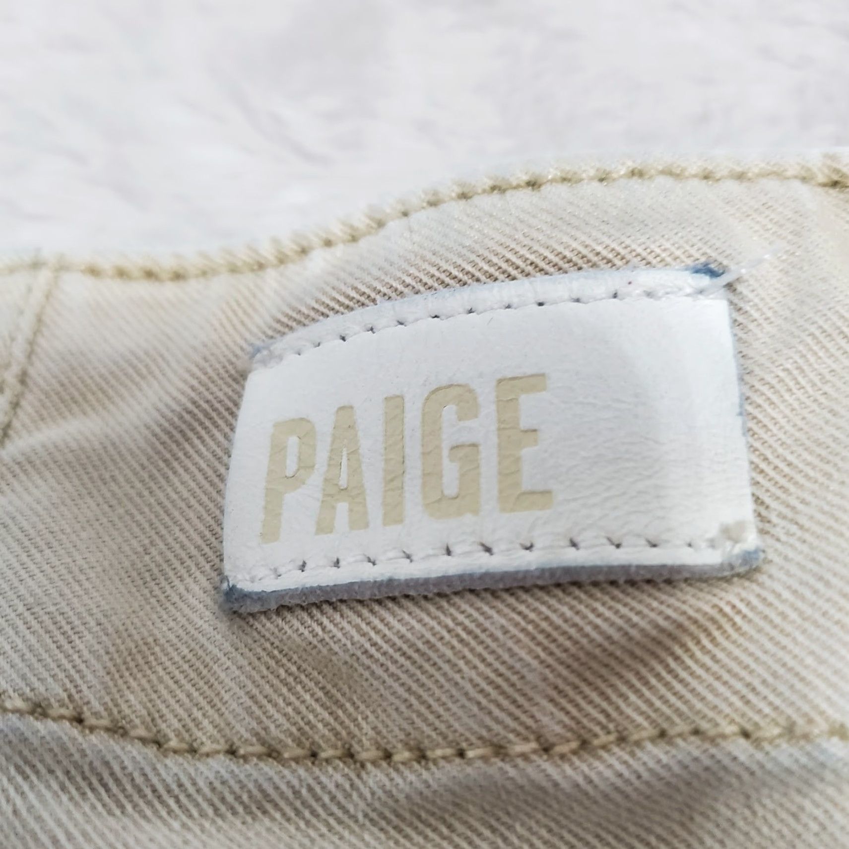 Paige Paige Pants Women 27 Beige Mid Rise Wide-Leg Drawstring Stretch 29X28 Beachy Size 27" / US 4 / IT 40 - 7 Thumbnail
