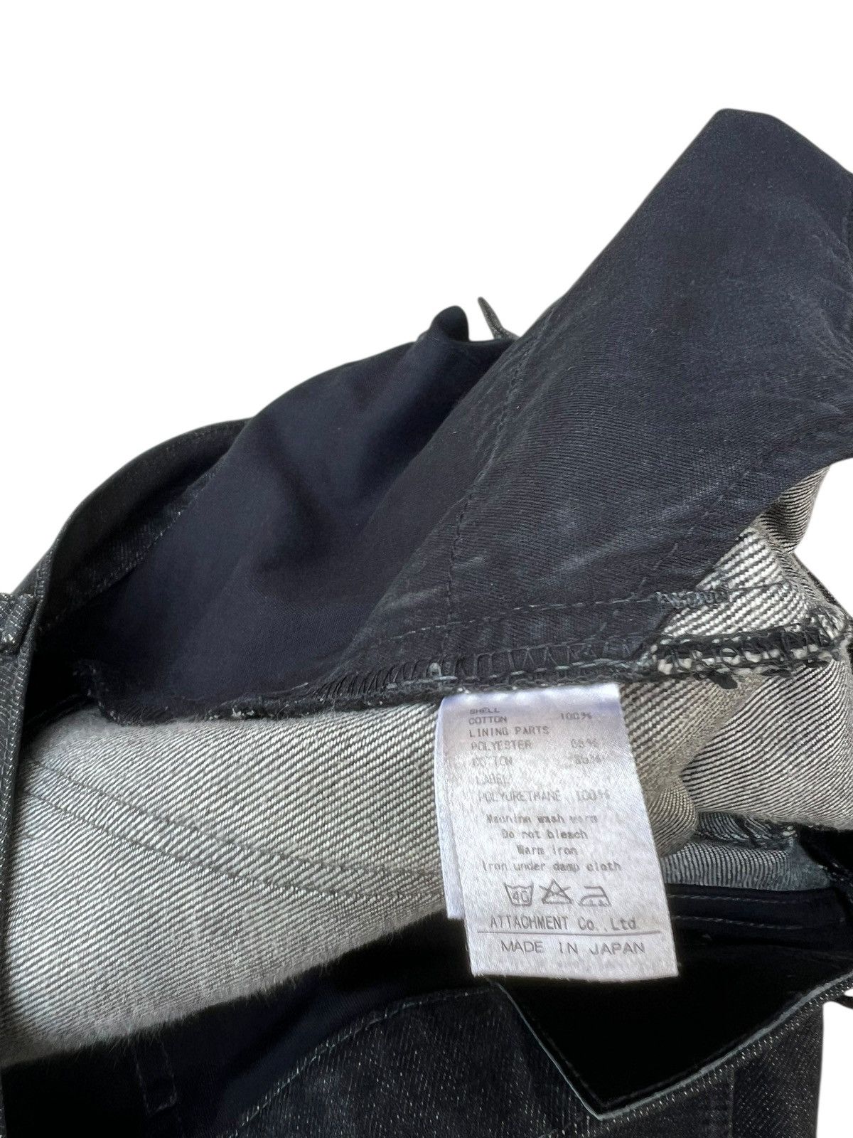 Kazuyuki Kumagai Attachment Black Attachment Japan Curve Long Leg Denim Jeans Size US 31 - 24 Thumbnail
