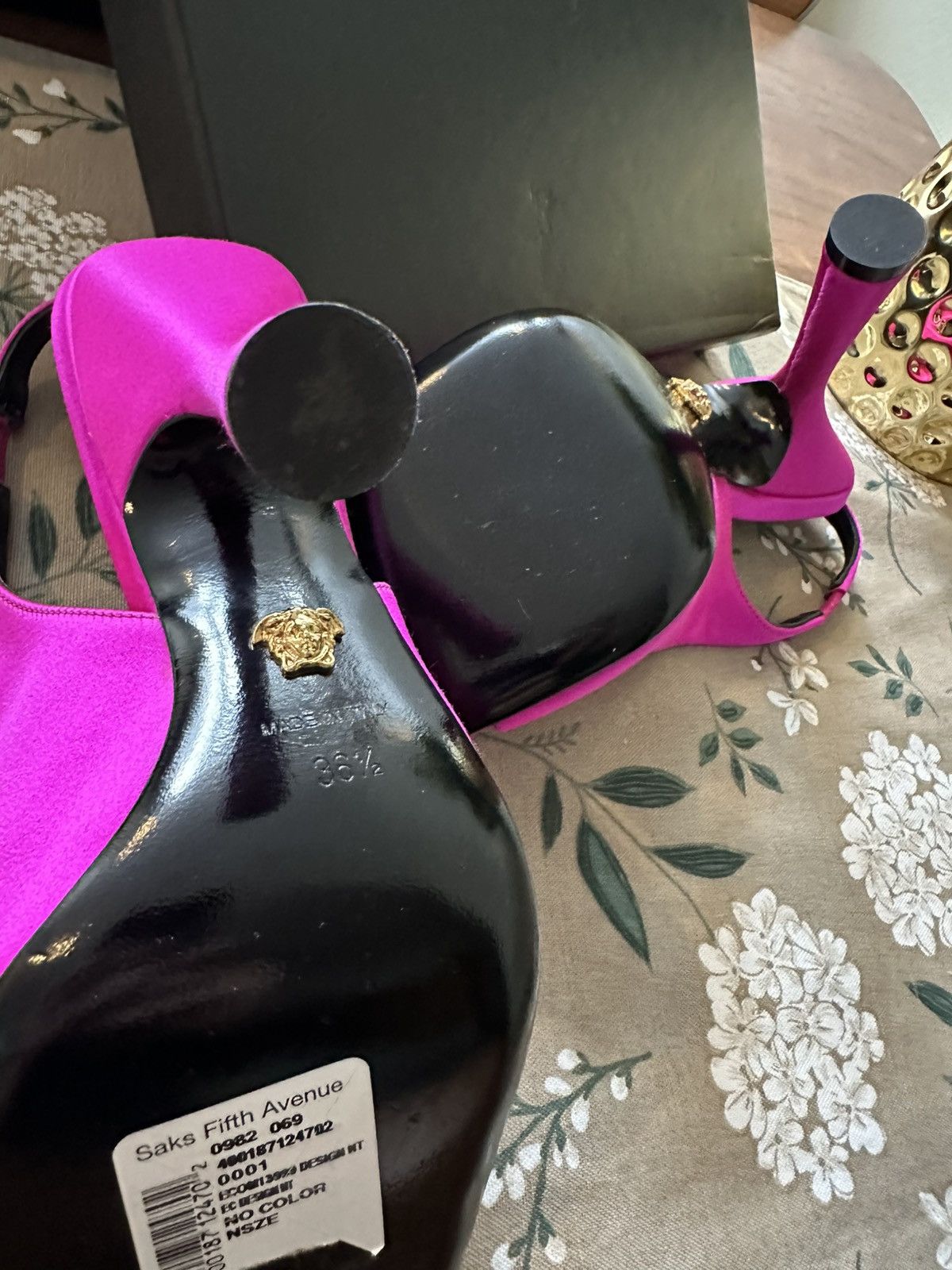 Versace Versace Pink High-Heeled Slingback Sandals Size US 6.5 / IT 36.5 - 8 Thumbnail