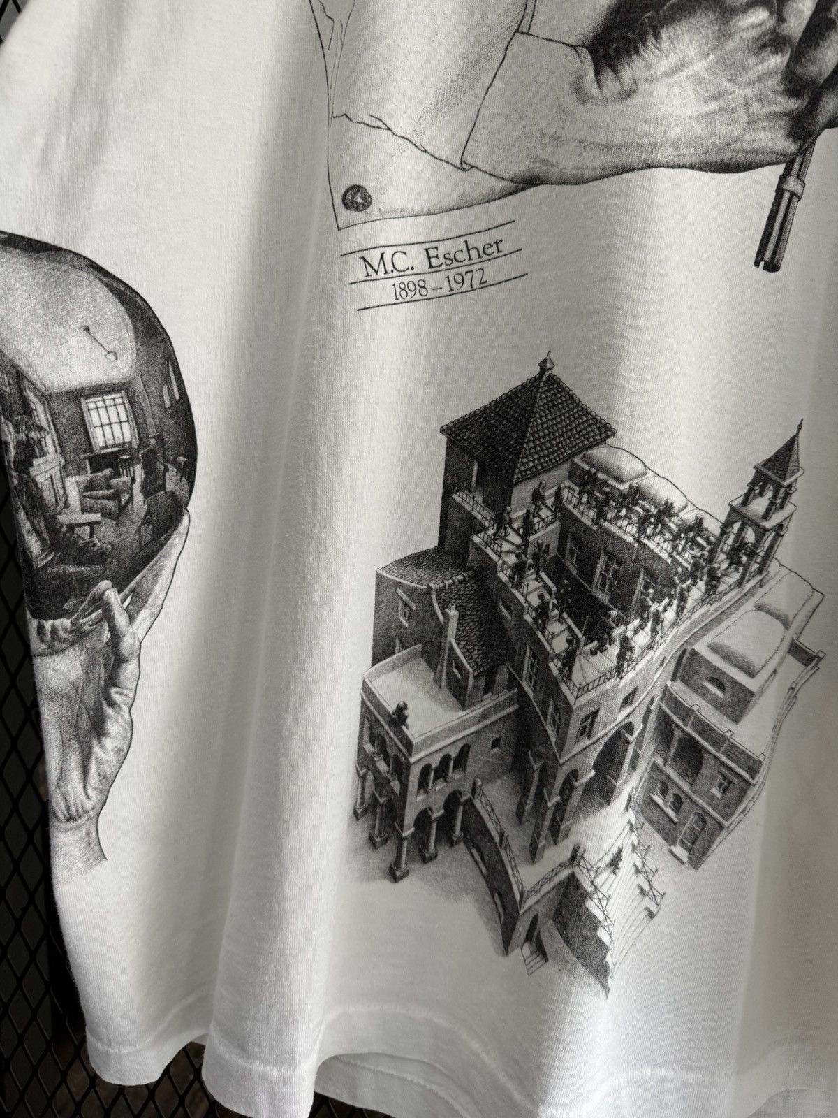 Vintage Vintage 1990 Mc Escher AOP Art Tee Size US XL / EU 56 / 4 - 3 Thumbnail
