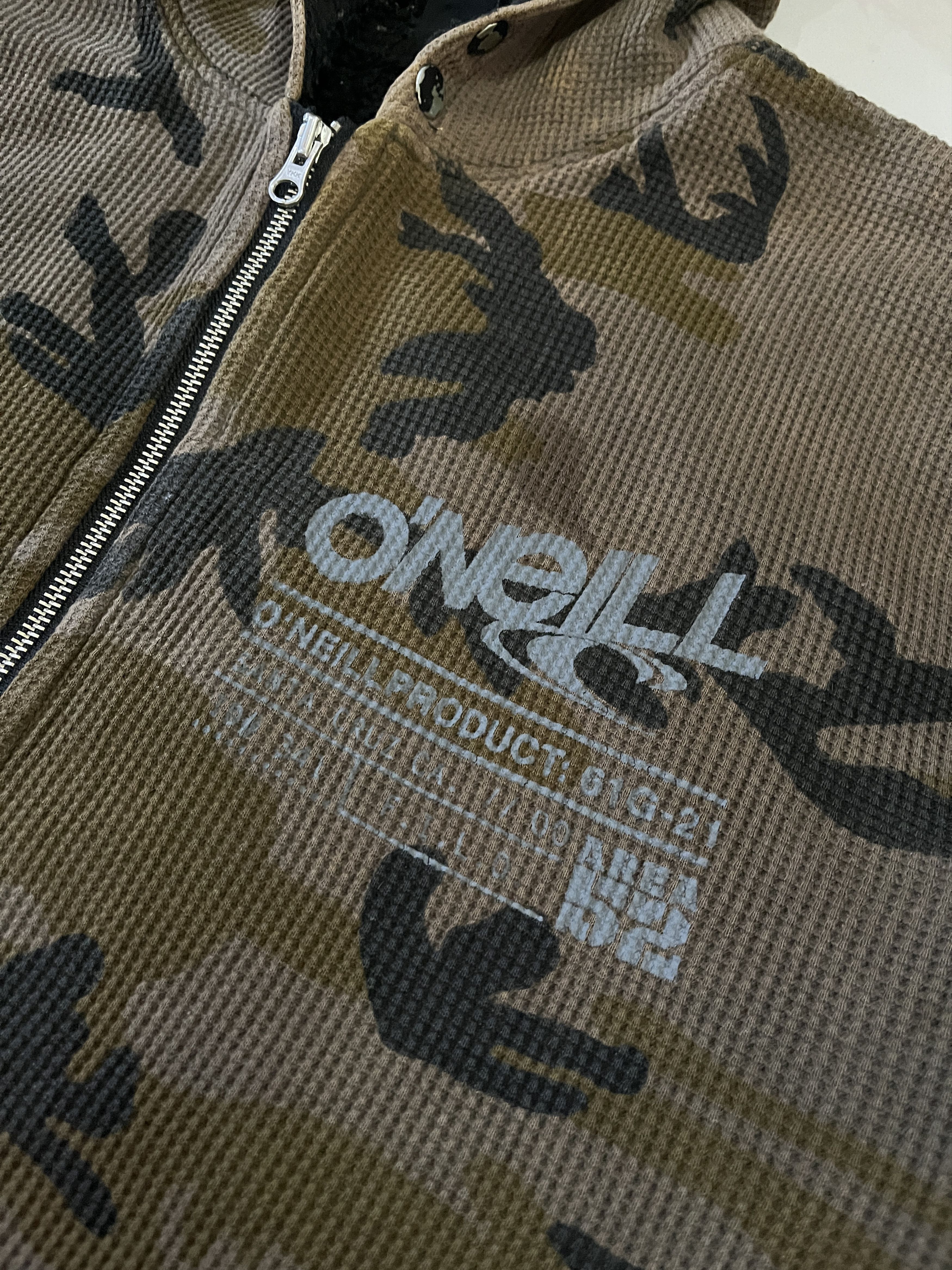O'Neill O’Neill Camo Military Army Sweater Hoodie Fleece Lined Size US XL / EU 56 / 4 - 6 Thumbnail