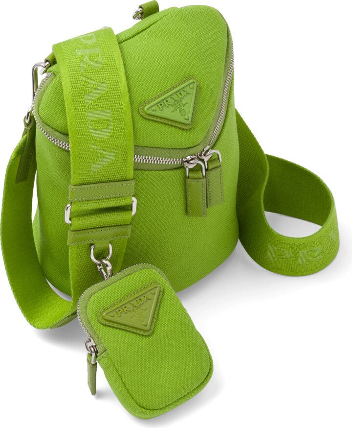 Prada Prada Canvas Shoulder Bag Fern Green Size ONE SIZE - 6 Thumbnail