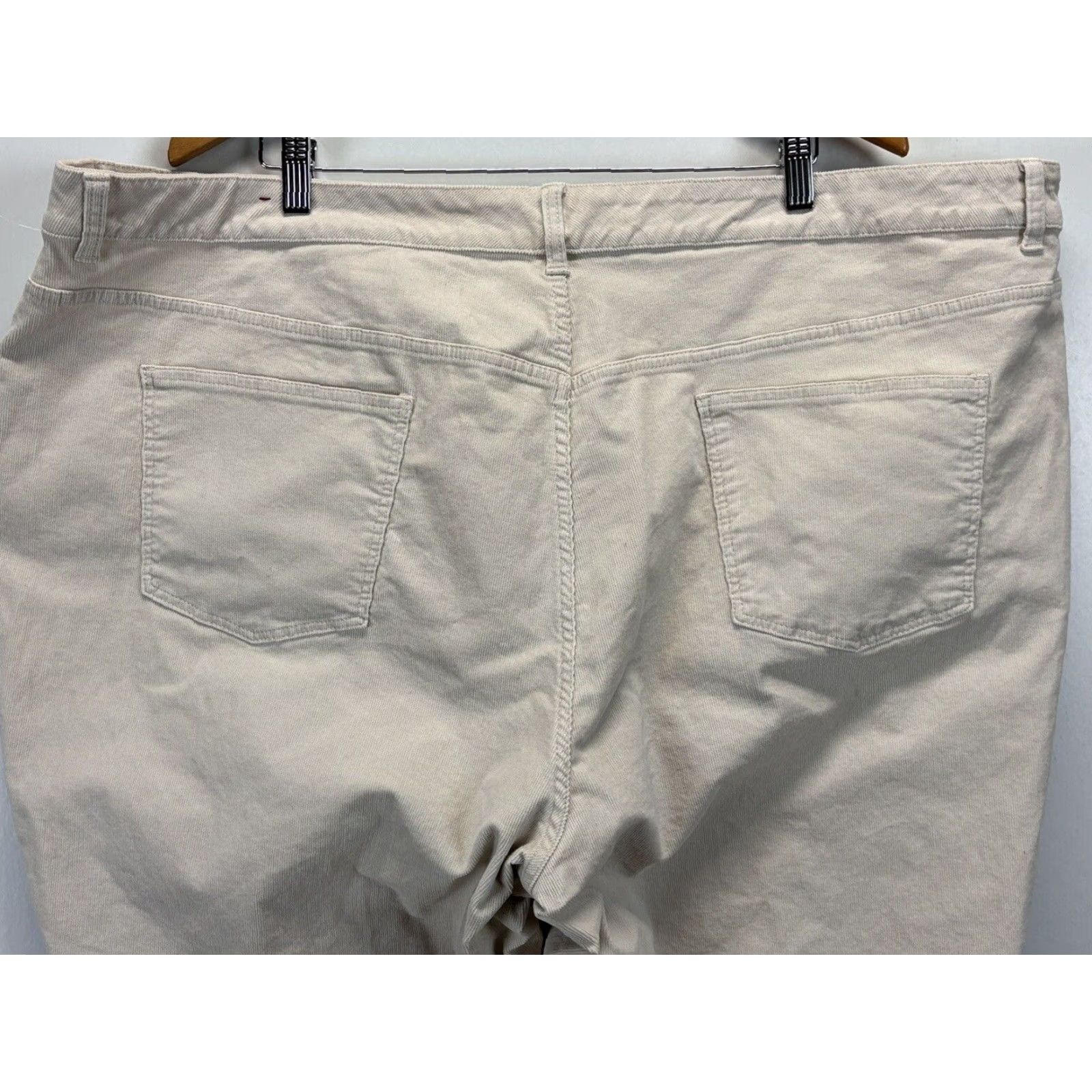 Talbots Talbots Corduroy Pants - 5 Pocket, Plus Size 26W Ivory, High Rise, Straight Leg, Cotton Blend, Women's Pants Size 26" / US 2 / IT 38 - 4 Thumbnail