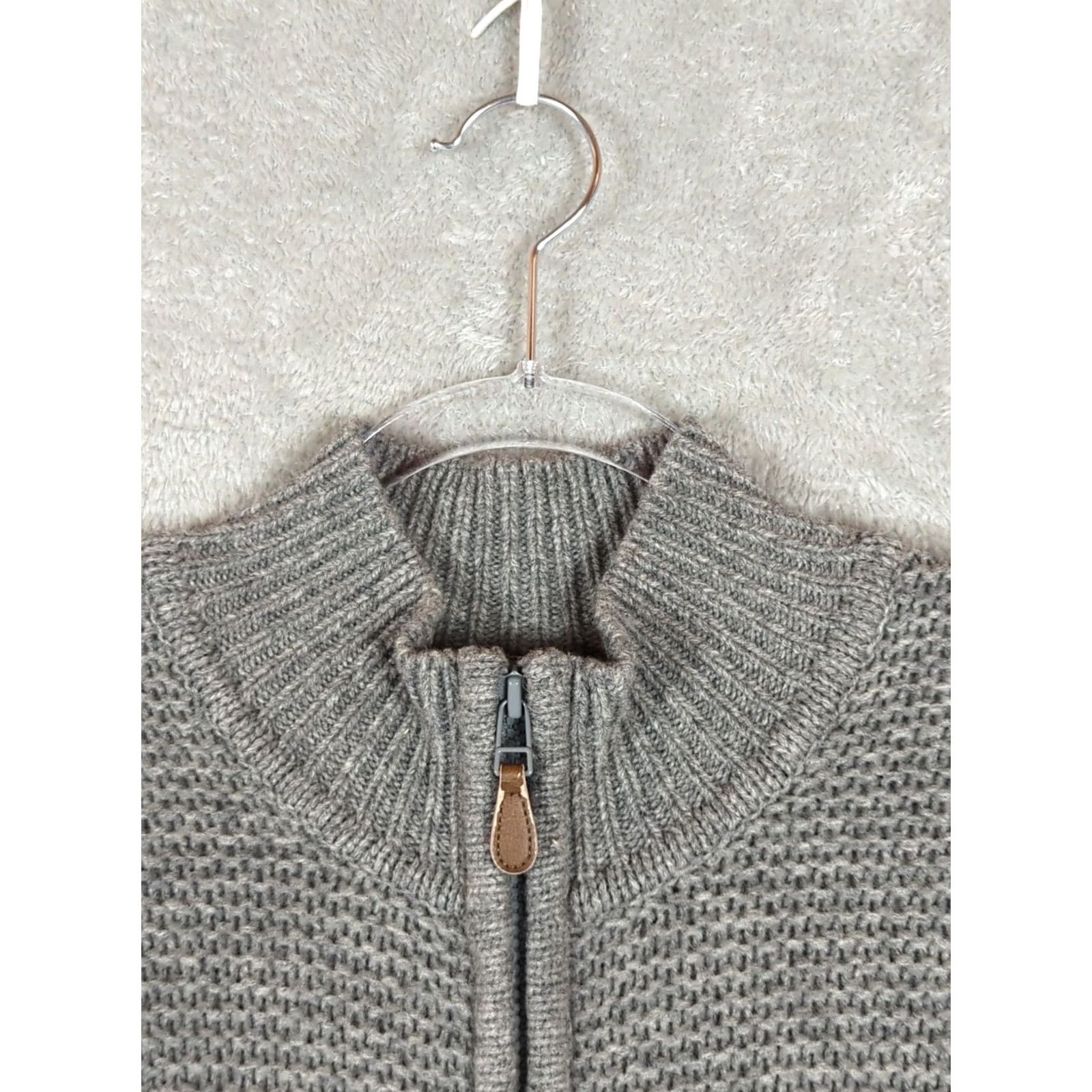 Gap VINTAGE Gap Cardigan Sweater Mens 2XL Gray Wool Knit Full Zip Mock Neck Long Sleeve Zipper Classic Grandpa Size US XXL / EU 58 / 5 - 4 Thumbnail