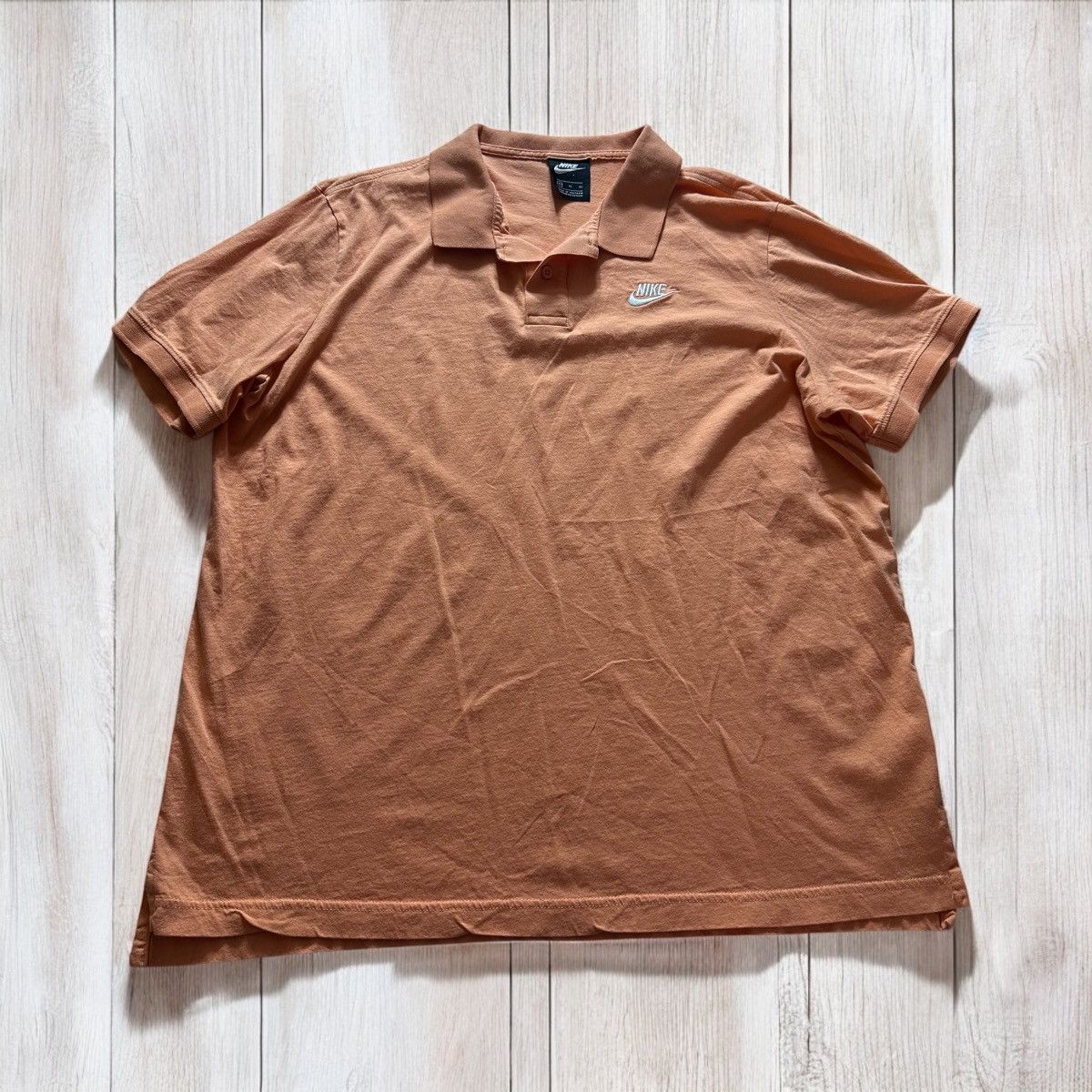 Nike × Vintage Vintage Nike Shirt Men’s XL Peach Short Sleeve Preppy Size US XL / EU 56 / 4 - 1 Thumbnail