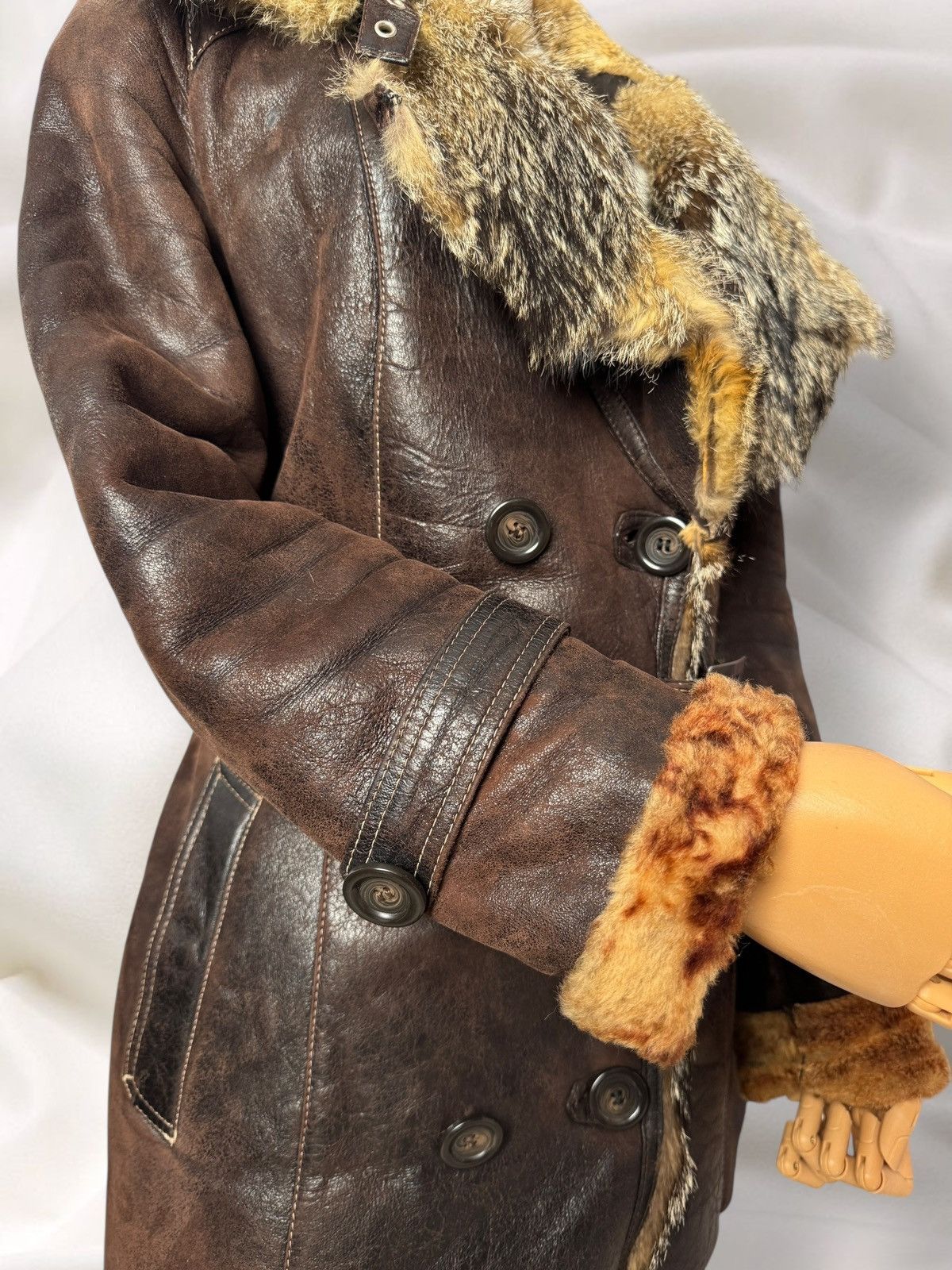 Japanese Brand Vintage Real Leather Real Fur Sheepskin Coat Jacket Size M / US 6-8 / IT 42-44 - 9 Thumbnail