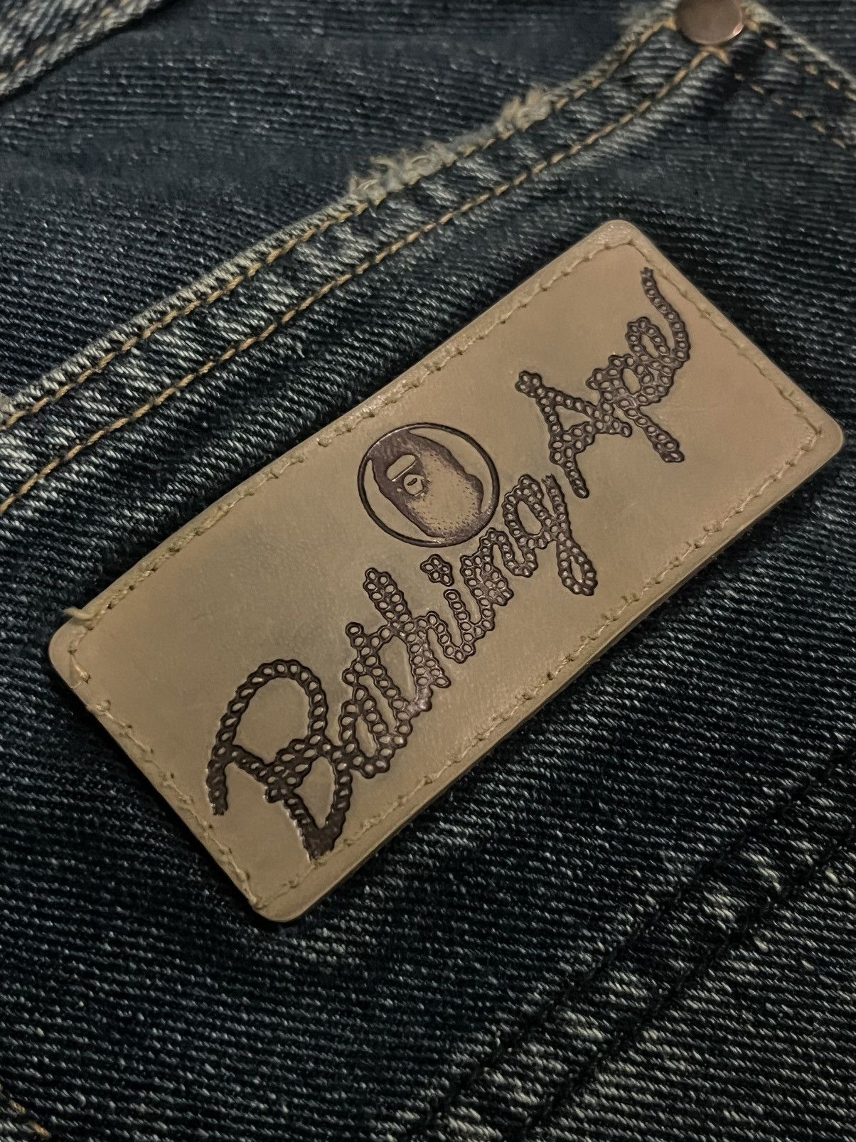 Bape Vintage OG A Bathing Ape by Nigo Indigo Blue Jeans Size US 29 - 10 Thumbnail