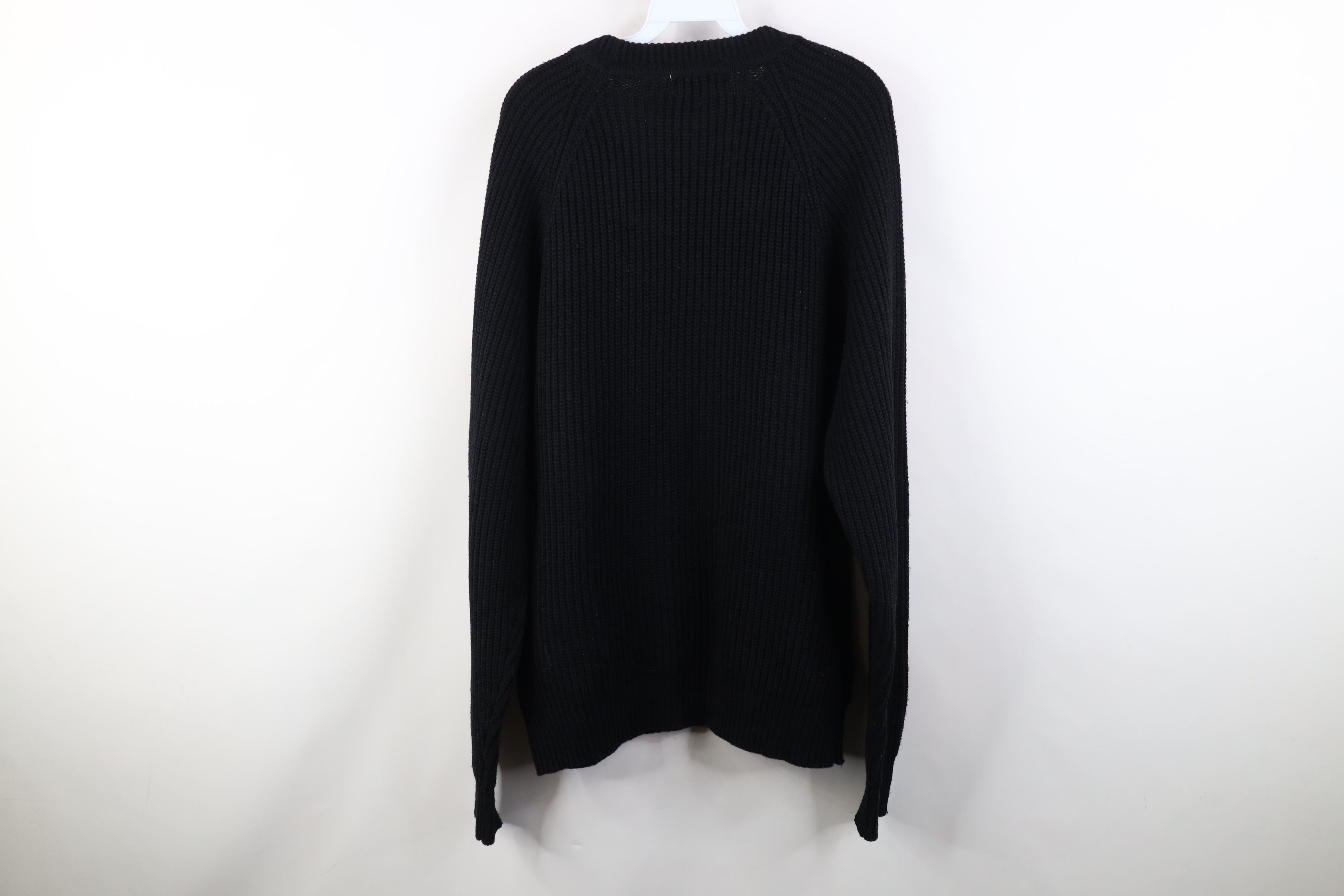 Vintage Vintage 90s Streetwear Chunky Ribbed Knit Sweater Black Size US XL / EU 56 / 4 - 9 Thumbnail