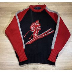 Vintage CHAPS Ralph Lauren Green Ski Alpine Sweater Men's Size
