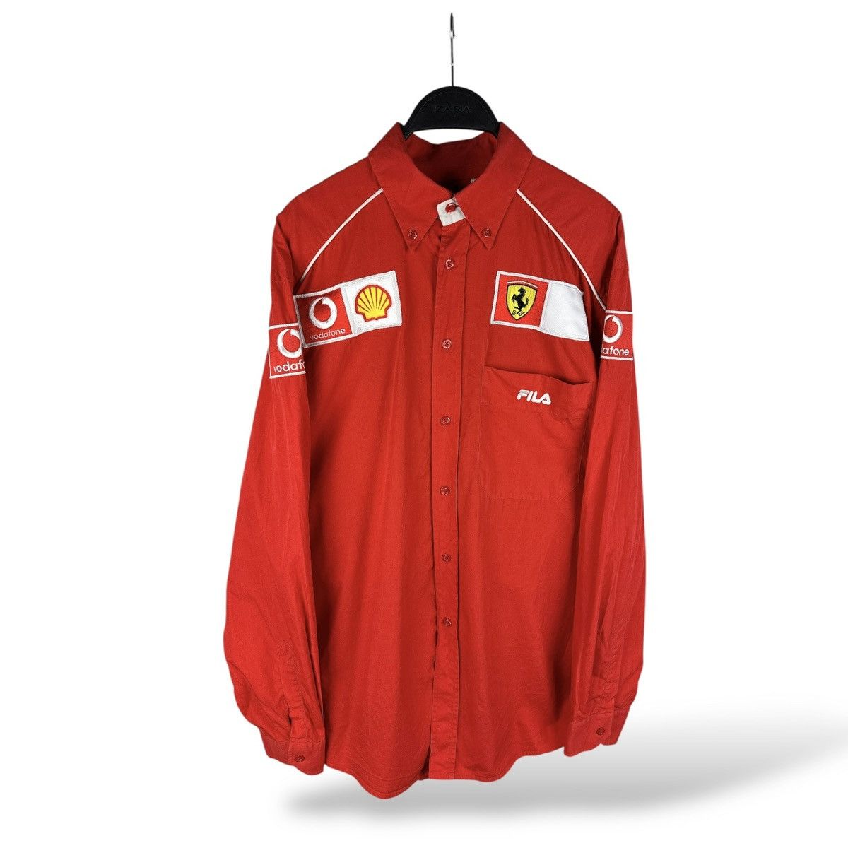 Ferrari Vintage Fila Scuderia Ferrari Shell Racing Shirt Long Sleeve Size US L / EU 52-54 / 3 - 1 Thumbnail