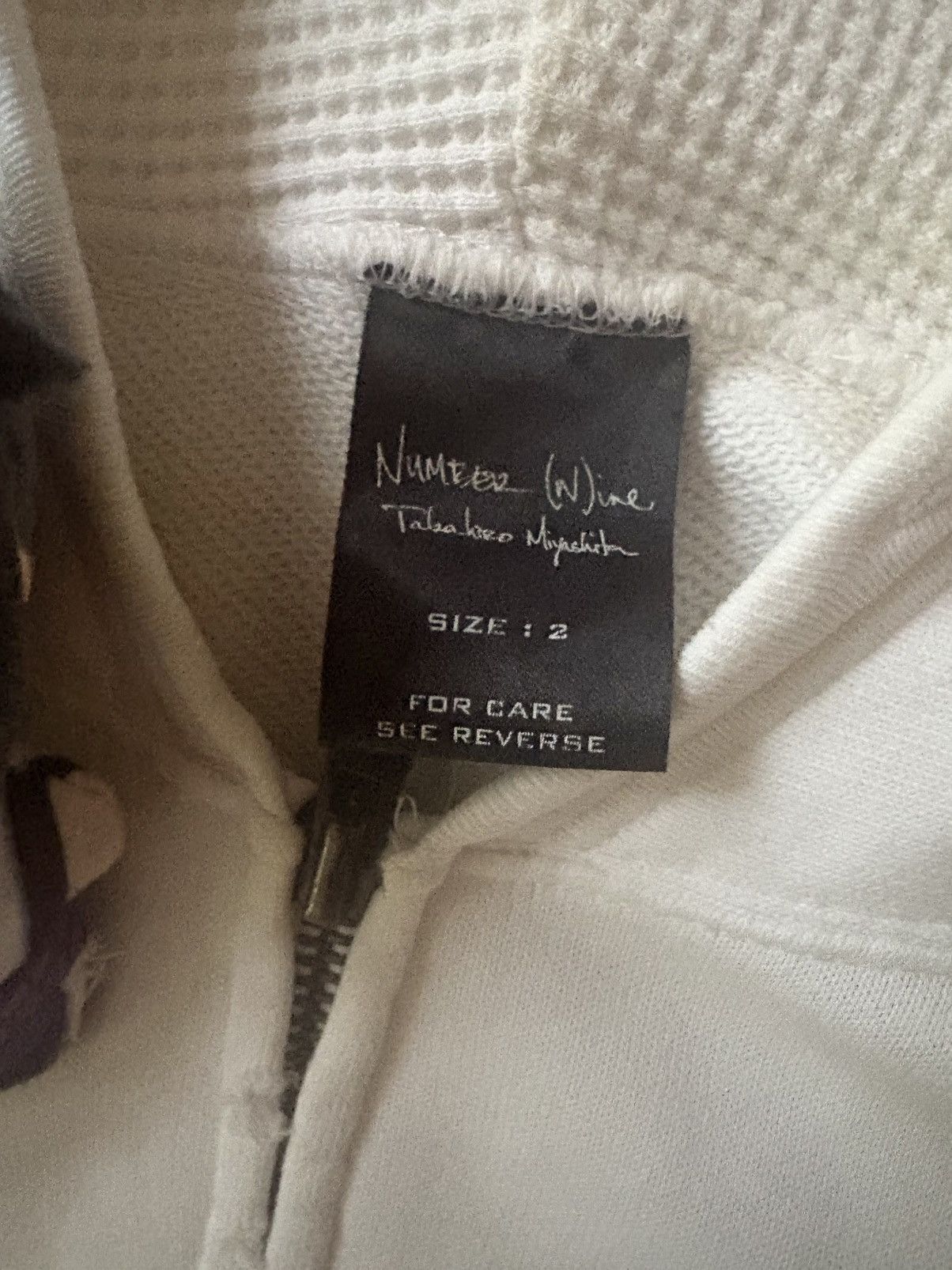 Number (N)ine White Number (N)ine Zipup Size US S / EU 44-46 / 1 - 4 Thumbnail