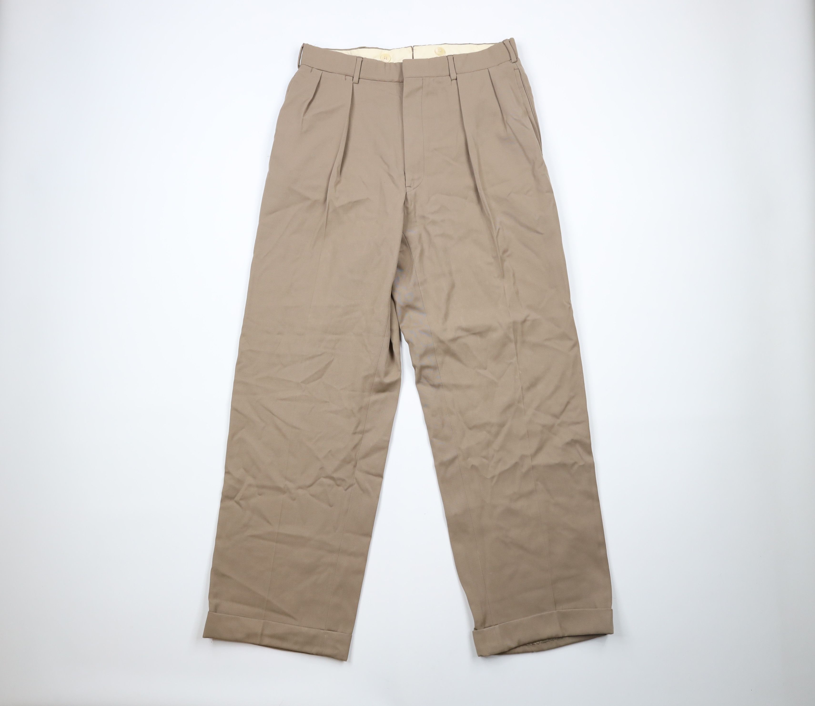 Ralph Lauren Vintage 70s Ralph Lauren Pleated Wide Leg Chino Pants USA Size US 32 / EU 48 - 1 Thumbnail