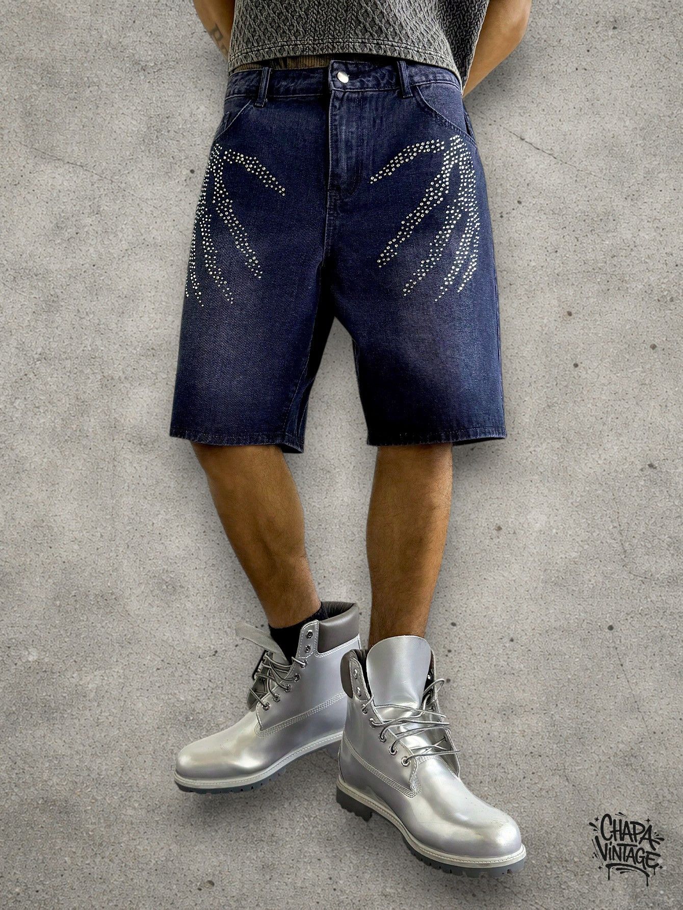 Japanese Brand Washed denim street shorts Size US 32 / EU 48 - 2 Thumbnail