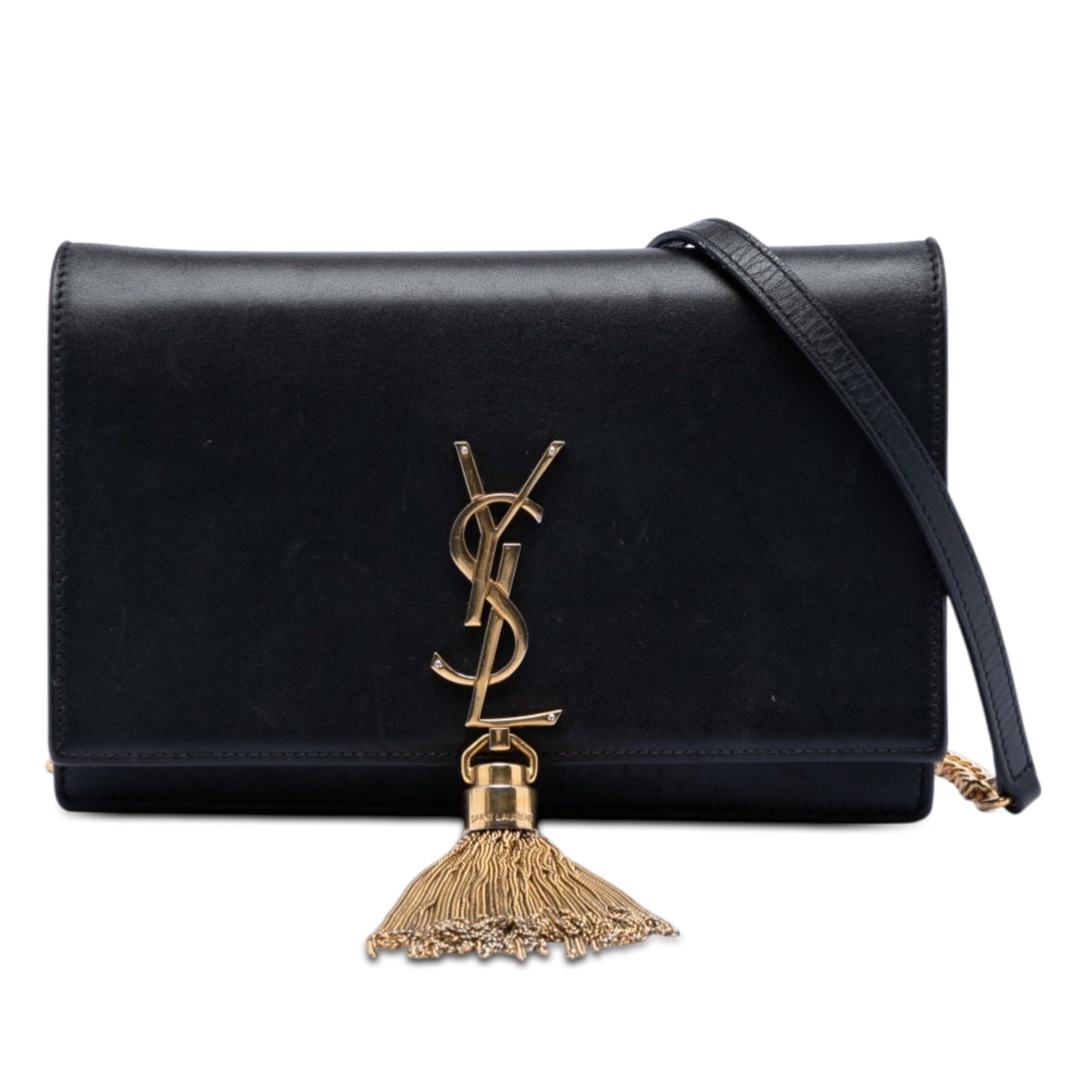 Saint Laurent Paris Smooth Calfskin Monogram Kate Tassel Chain Wallet Size ONE SIZE - 1 Thumbnail
