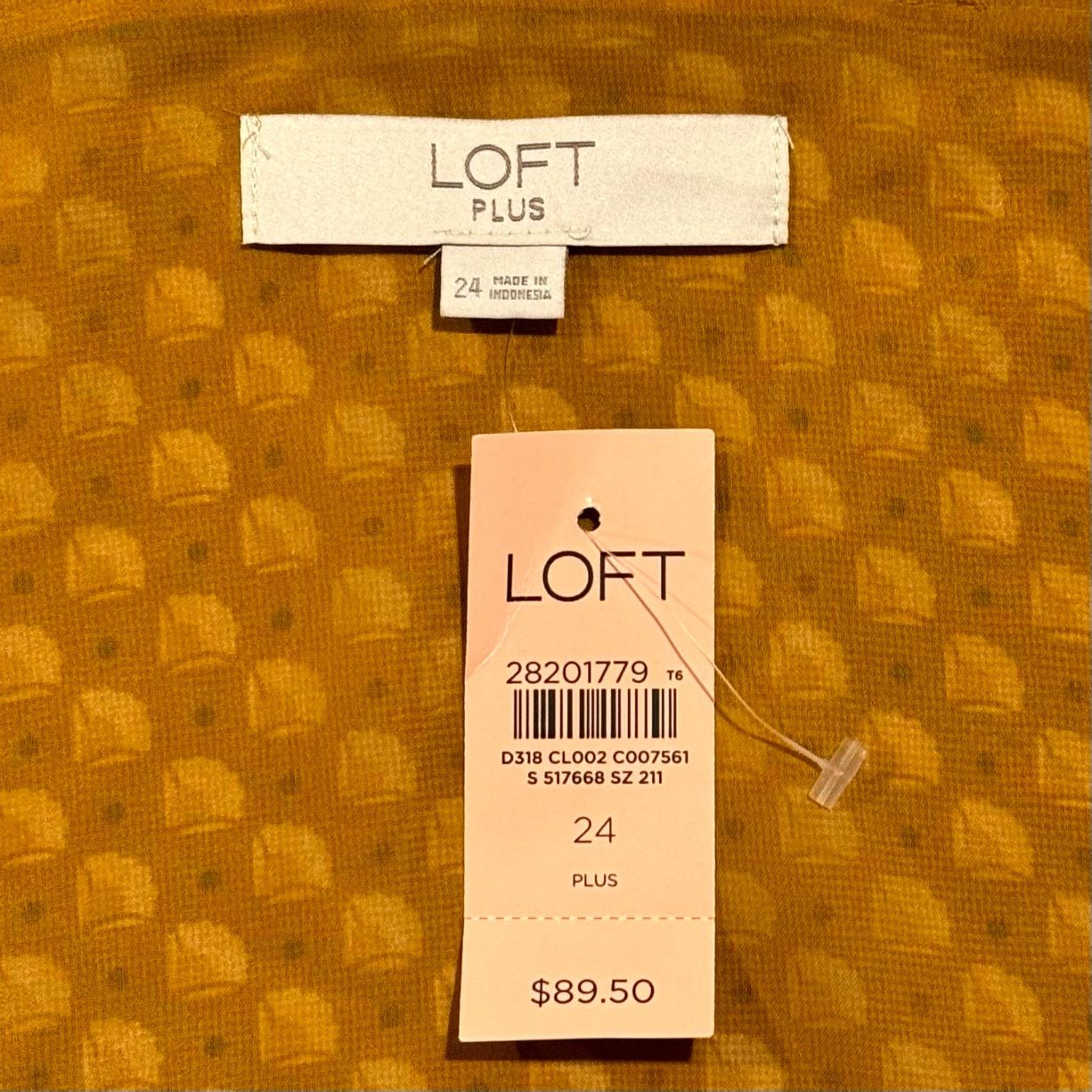 Loft NWT Loft Midi Dress Square Neck Flowy Lightweight Plus 24 Size 4XL / US 24-26 - 4 Thumbnail