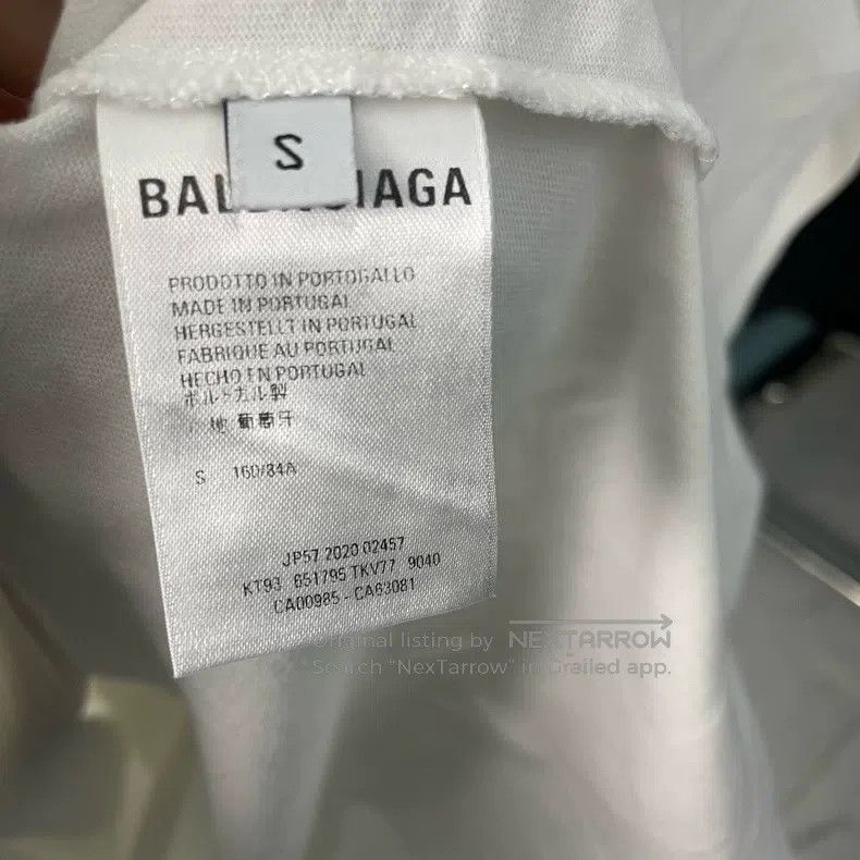 Balenciaga Balenciaga Chest Scissors White Logo Short Sleeve Size US S / EU 44-46 / 1 - 3 Thumbnail
