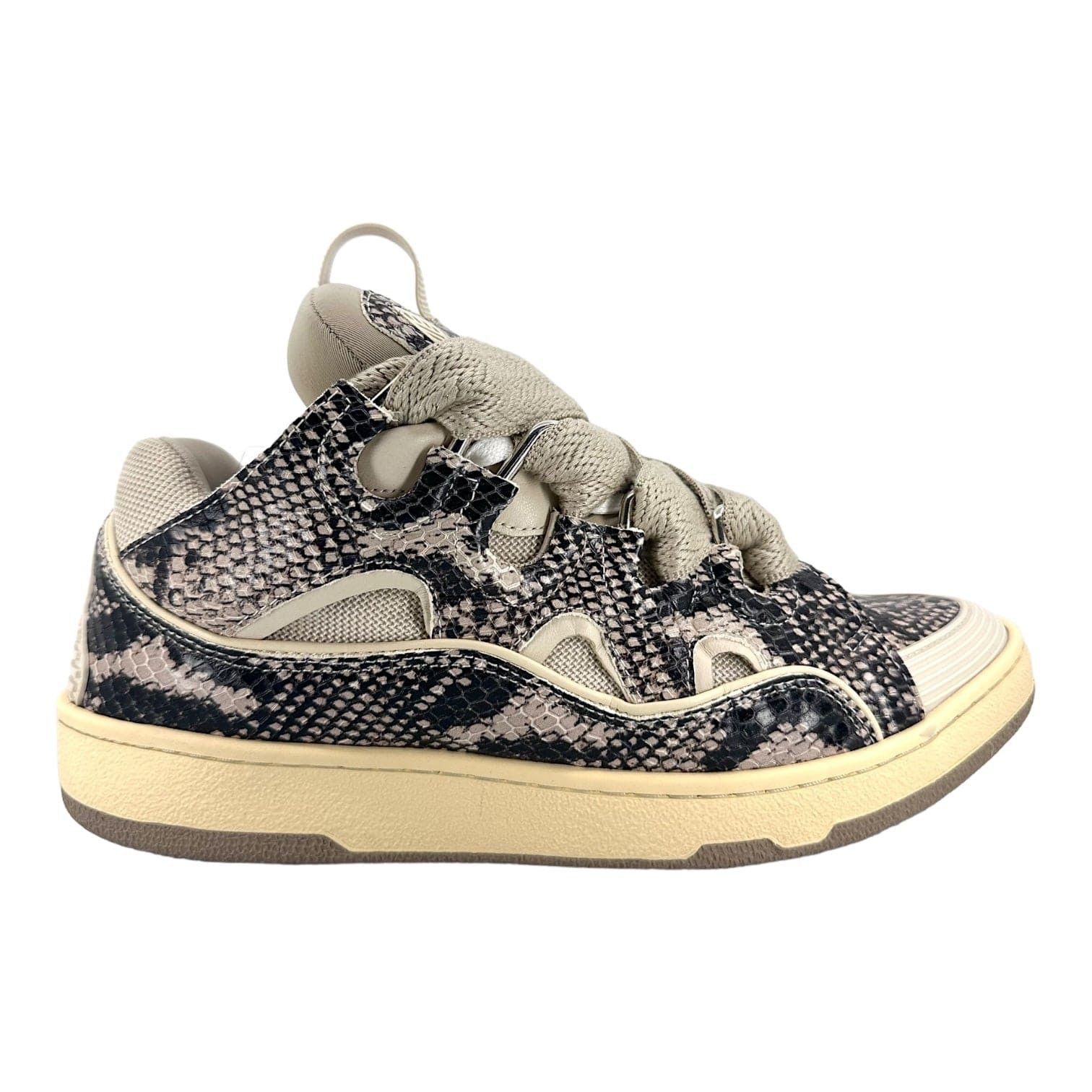 Lanvin Curb Sneaker Snakeskin Beige Grailed