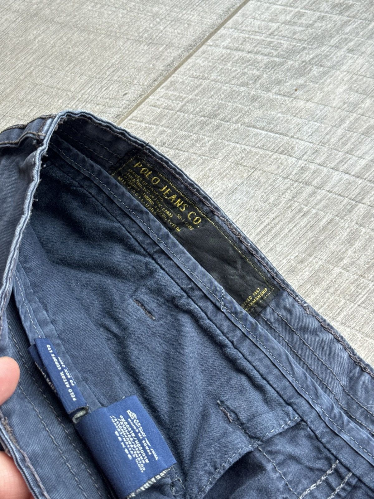 Polo Ralph Lauren Parachute Cargo Pants Polo Jeans Company Navy Military Faded Size US 34 / EU 50 - 7 Thumbnail