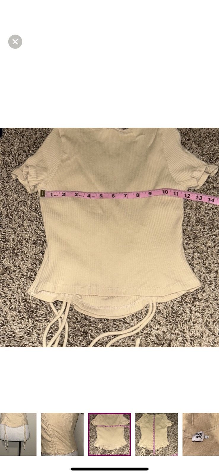PRINCESS POLLY Princess Polly Carmen drawstring surplice top size 8 Size M / US 6-8 / IT 42-44 - 3 Thumbnail