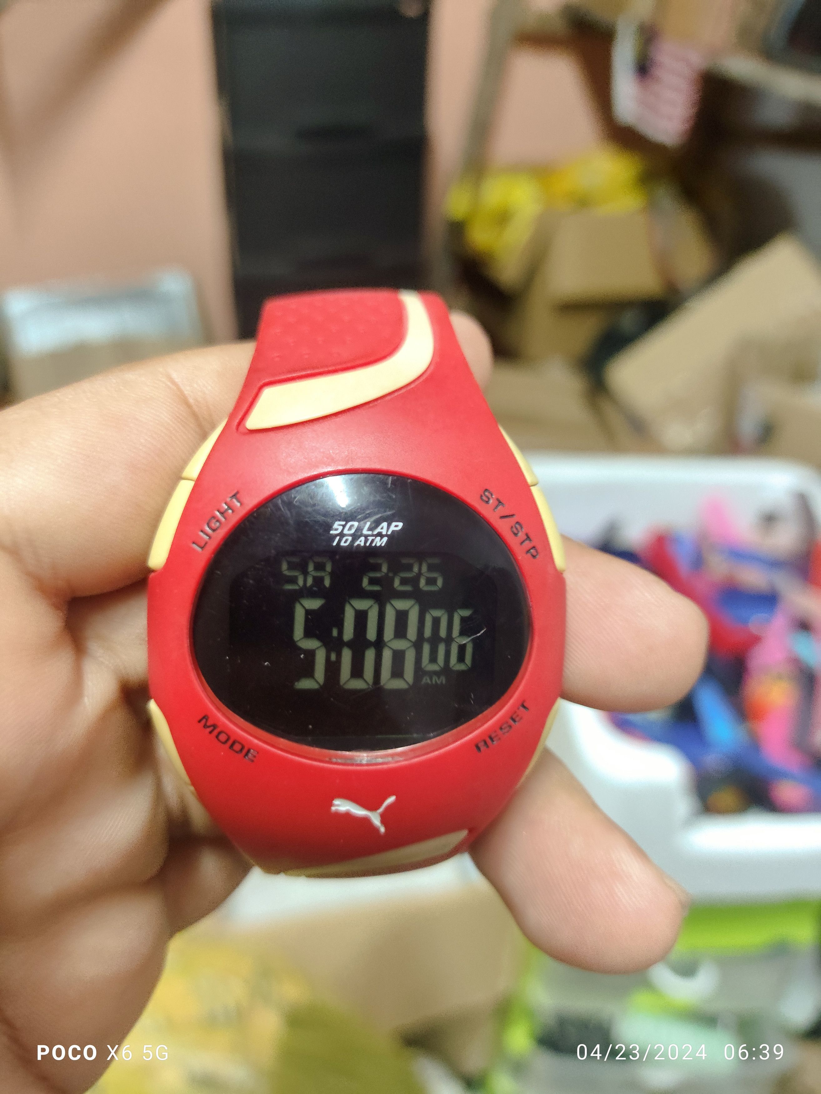 Puma Vintage DIGITAL PUMA WATCH (RED MONSTER GENGSTER) Size ONE SIZE - 6 Thumbnail