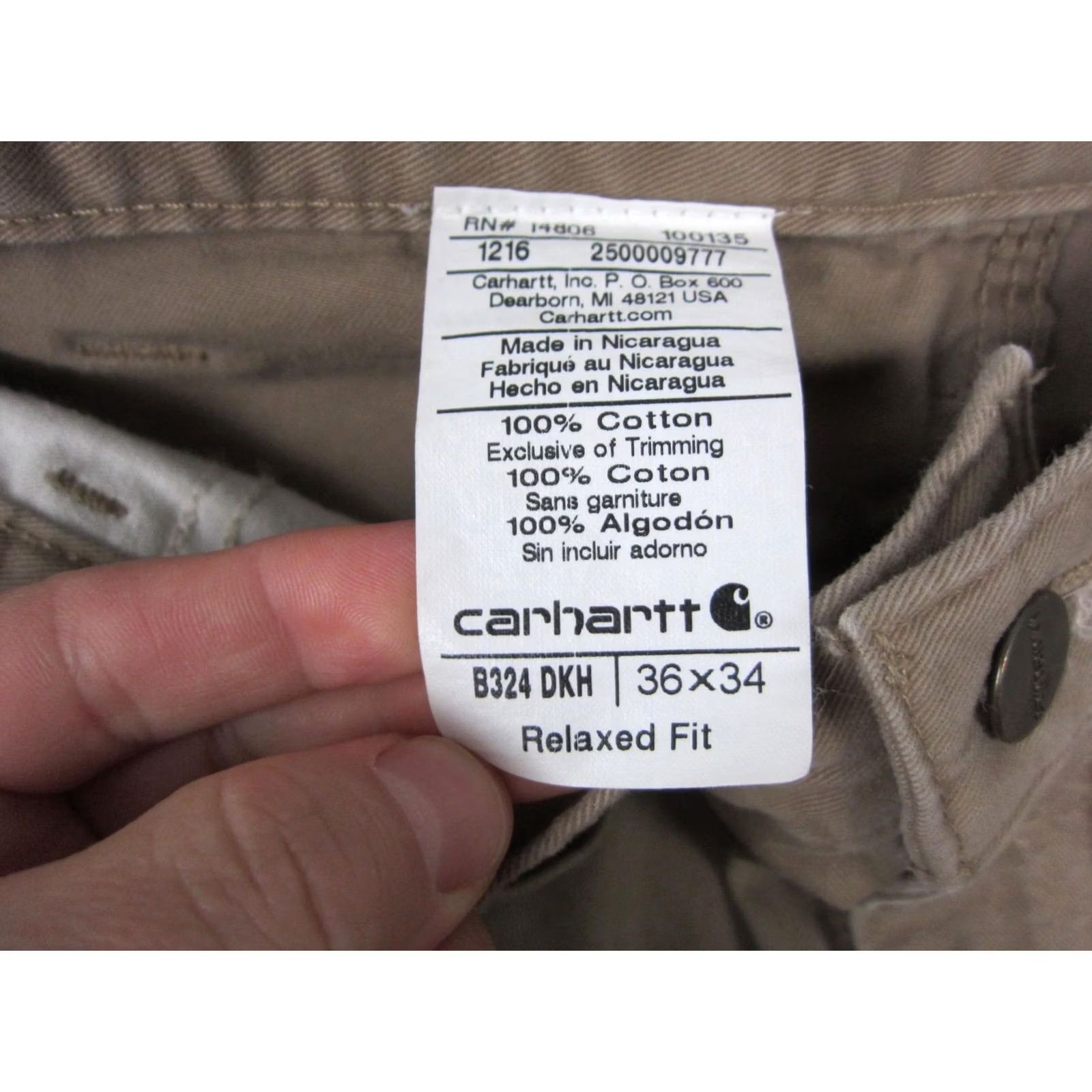 Carhartt Carhartt Pants Mens 36x34 Brown Relaxed Fit Straight Twill Workwear Pants Size US 36 / EU 52 - 7 Thumbnail