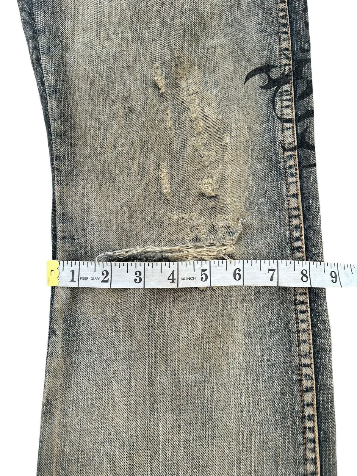 Kapital Flare Semantic design Rusty Faded Distressed Denim Jeans Size US 30 / EU 46 - 22 Thumbnail