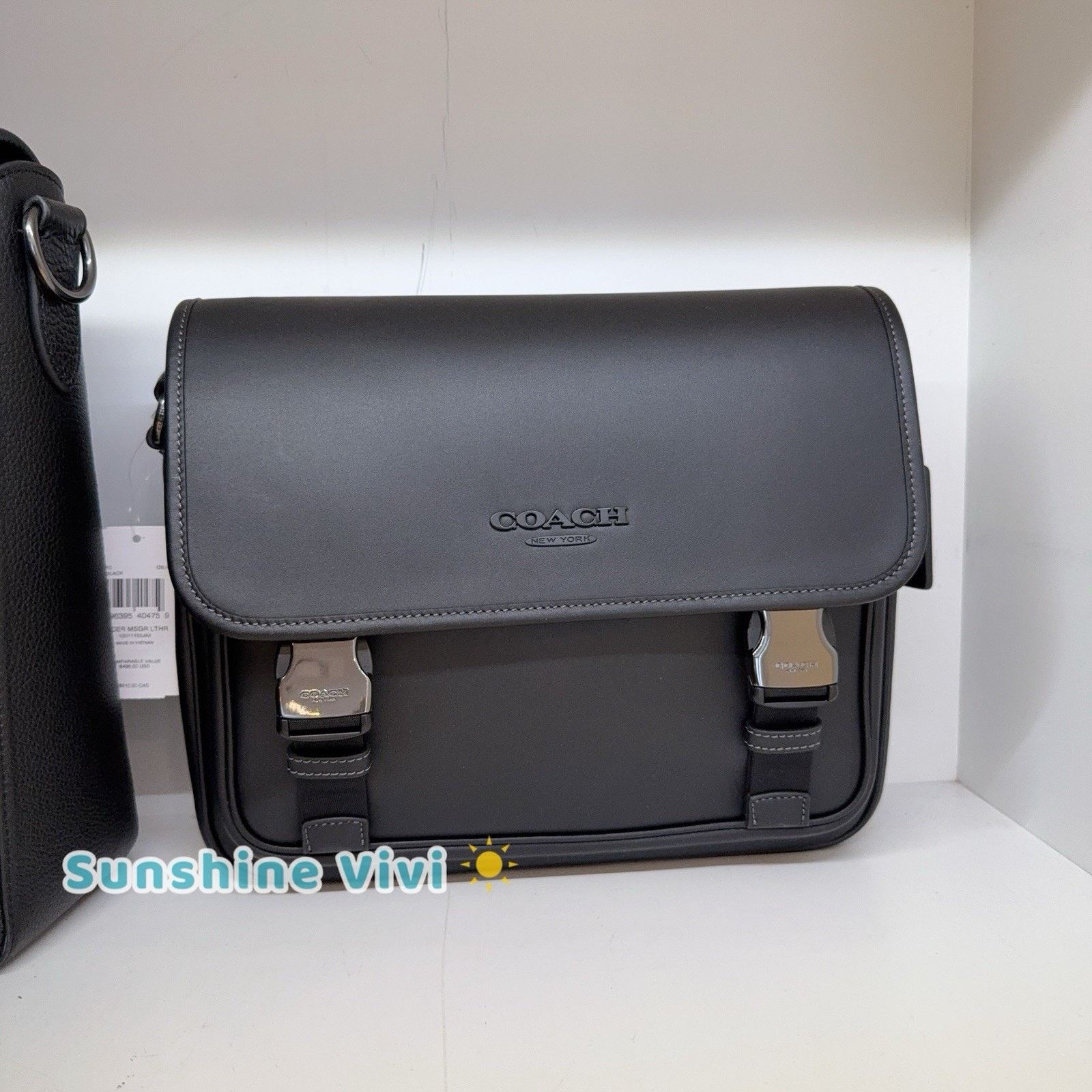 Coach NWT Coach Racer Messenger Colorblock CU110 Gunmetal BLACK Size ONE SIZE - 1 Thumbnail