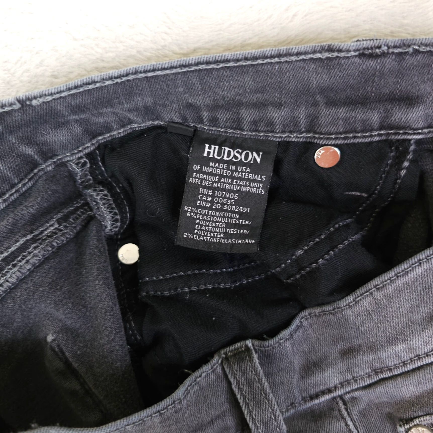 Hudson Hudson Jeans Womens 28 Gray Nico Mid Rise Crop Super Skinny Ankle Zip Stretch Jeans Size 28" / US 6 / IT 42 - 4 Thumbnail