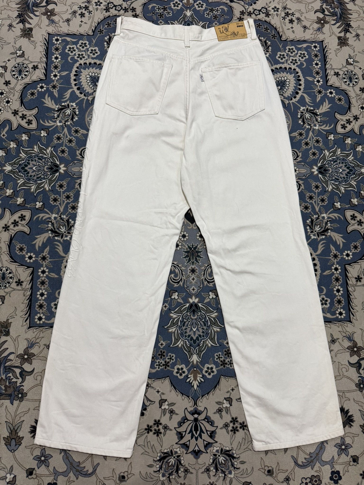 GU × Japanese Brand × Kim Jones SS18 Kim Jones x GU Embroider Standard Jeans Dior Size US 30 / EU 46 - 2 Thumbnail