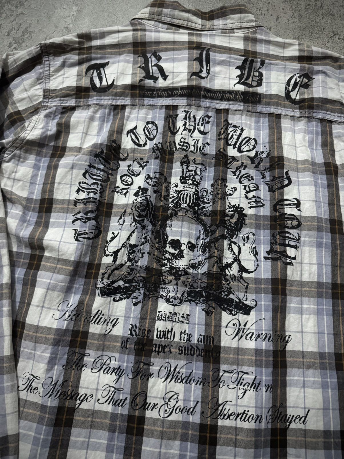 Japanese Brand DAOAST SKULL GOTHIC POEM SHIRT Size US L / EU 52-54 / 3 - 4 Thumbnail