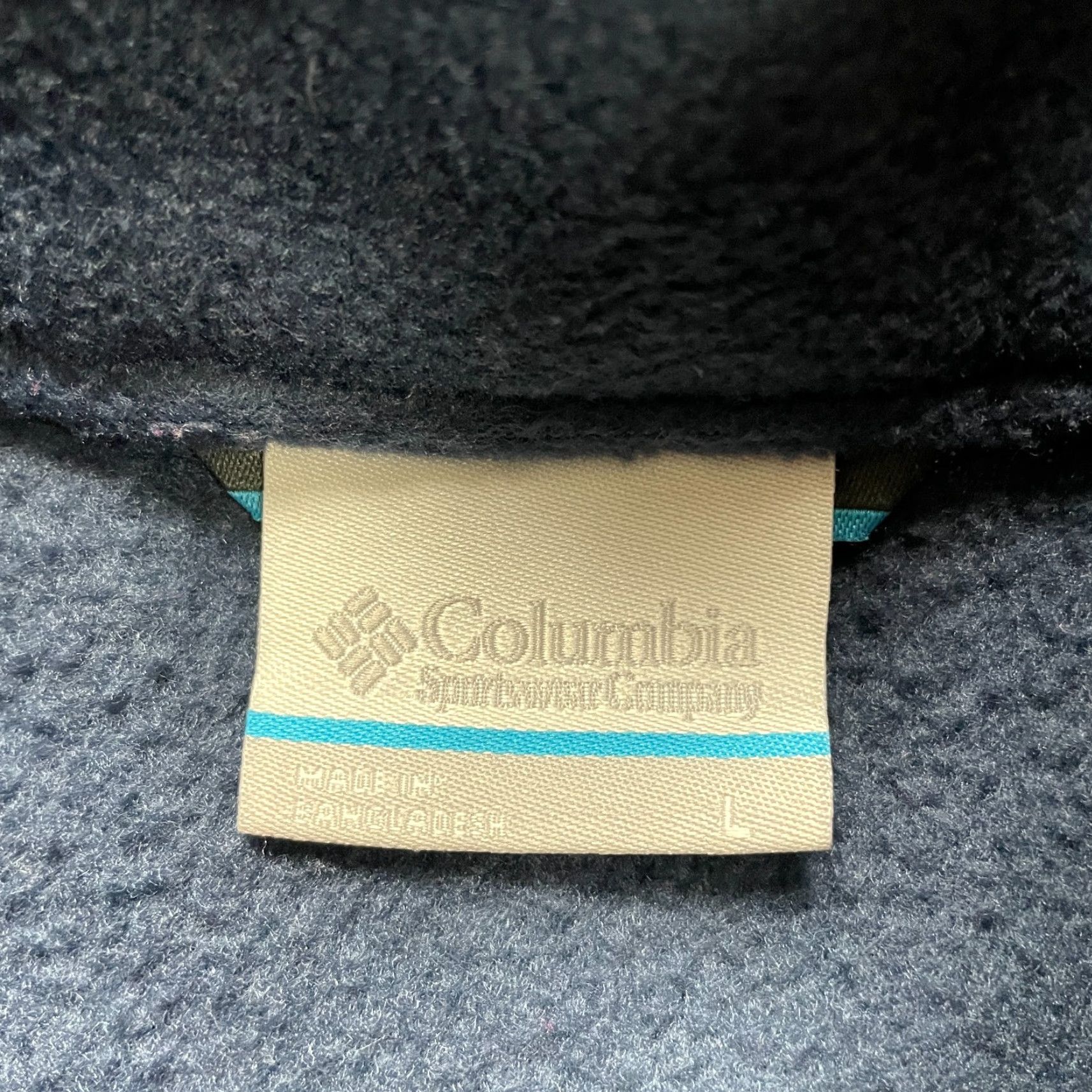 Vintage Columbia Jacket Mens Large Dark Blue Zip Up Fleece Stand-Up Collar Outdoor Size US L / EU 52-54 / 3 - 6 Thumbnail