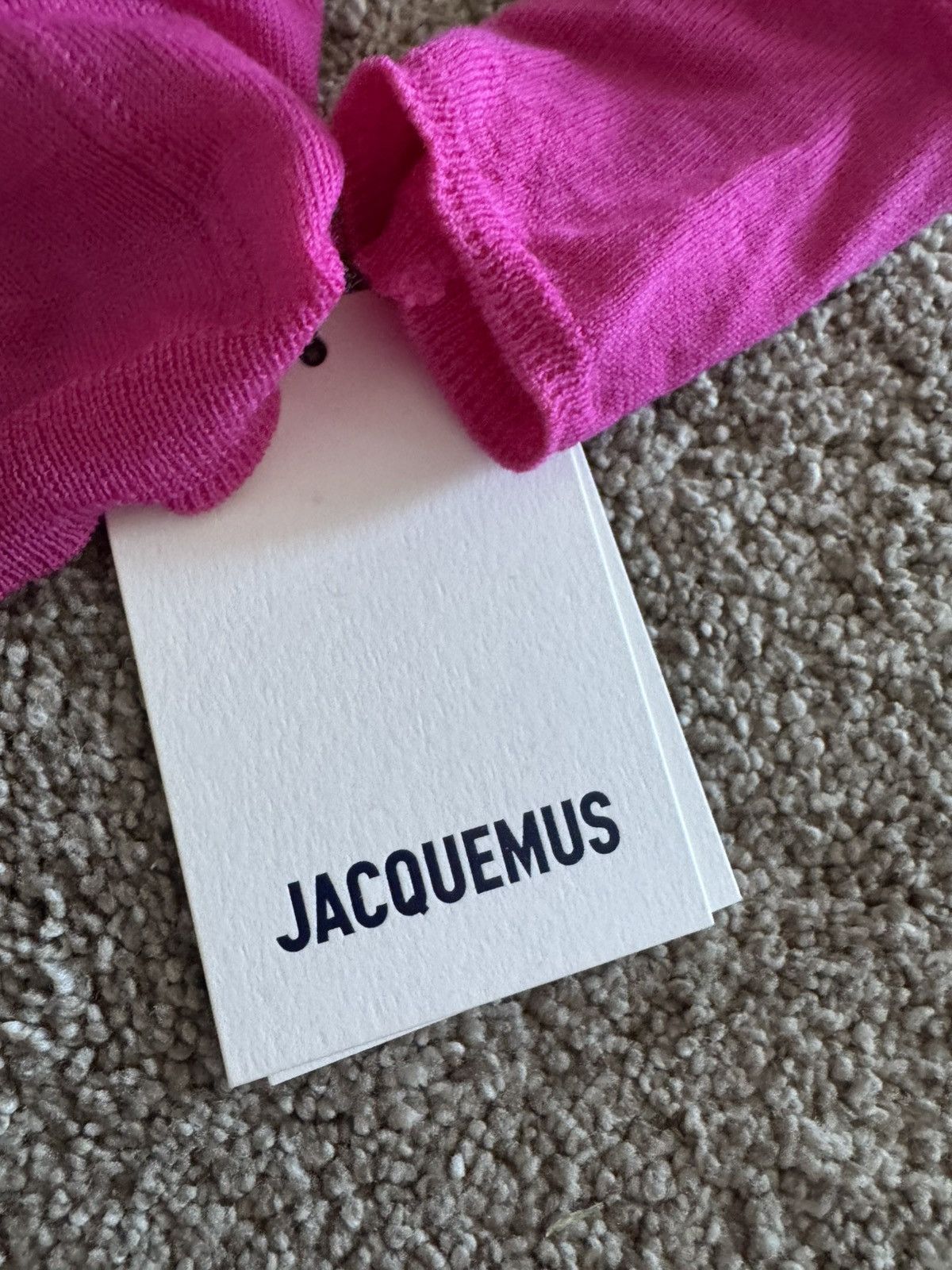 Jacquemus Jacquemus Cropped Long Sleeved Wool Cardigan Top Bright Pink Size XS / US 0-2 / IT 36-38 - 8 Thumbnail