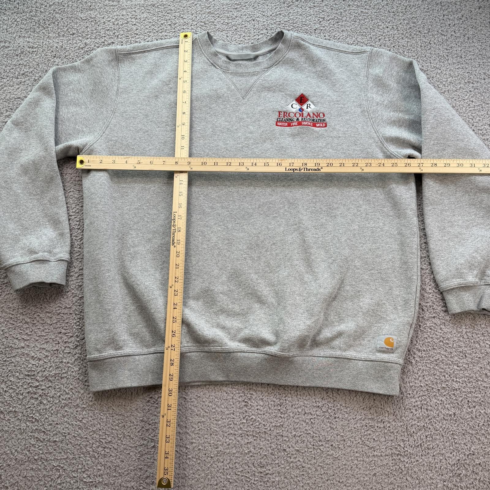 Carhartt Carhartt K124 Crewneck Sweatshirt XL Gray Loose Fit Workwear Size US XL / EU 56 / 4 - 3 Thumbnail