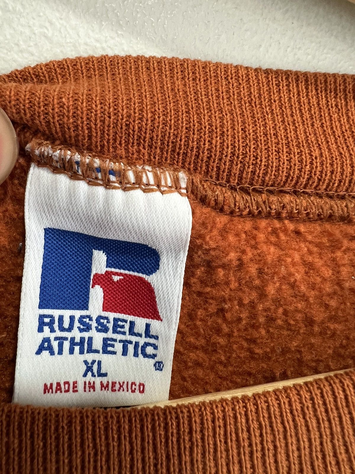 Russell Athletic Vintage 90s Russell Athletic Blank sweater crewneck orange Size US XL / EU 56 / 4 - 4 Thumbnail