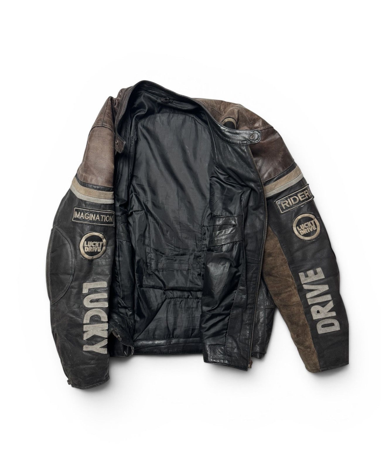Vintage Vintage LukcyDrive Leather Racing Jacket Size US XXL / EU 58 / 5 - 3 Thumbnail