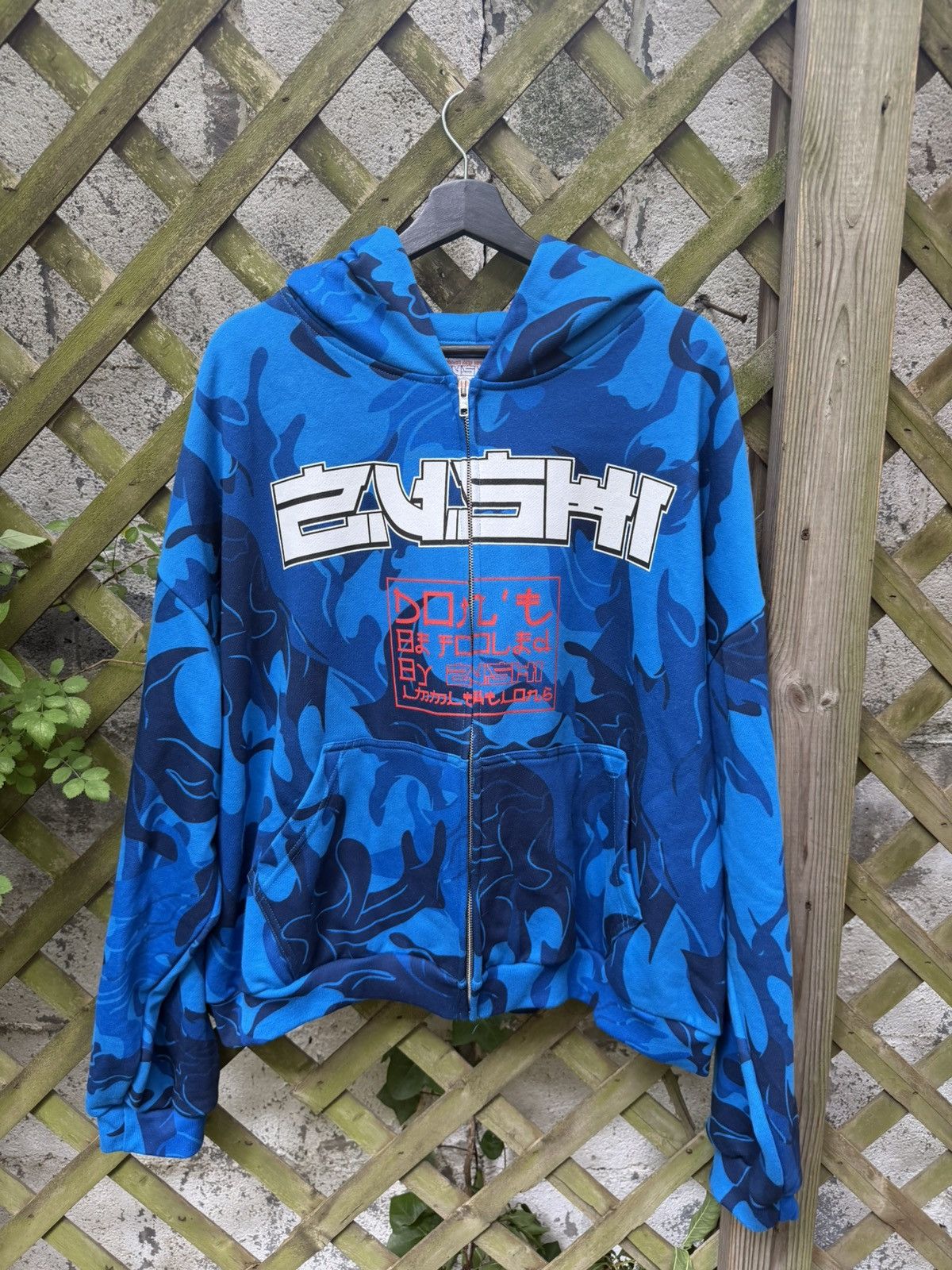 Other Zushi Blue Waves Camo Zip Up Hoodie Size US L / EU 52-54 / 3 - 1 Thumbnail