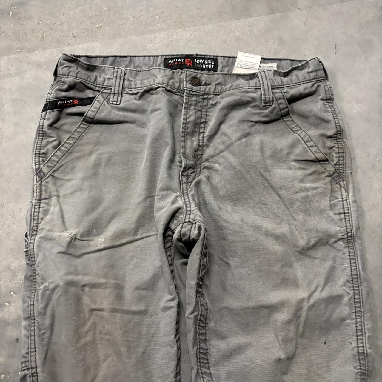 Japanese Brand × Vintage Crazy Vintage Y2K/2000s Faded Grey Streetwear Workwear Carpenter Pants! Size US 34 / EU 50 - 5 Thumbnail