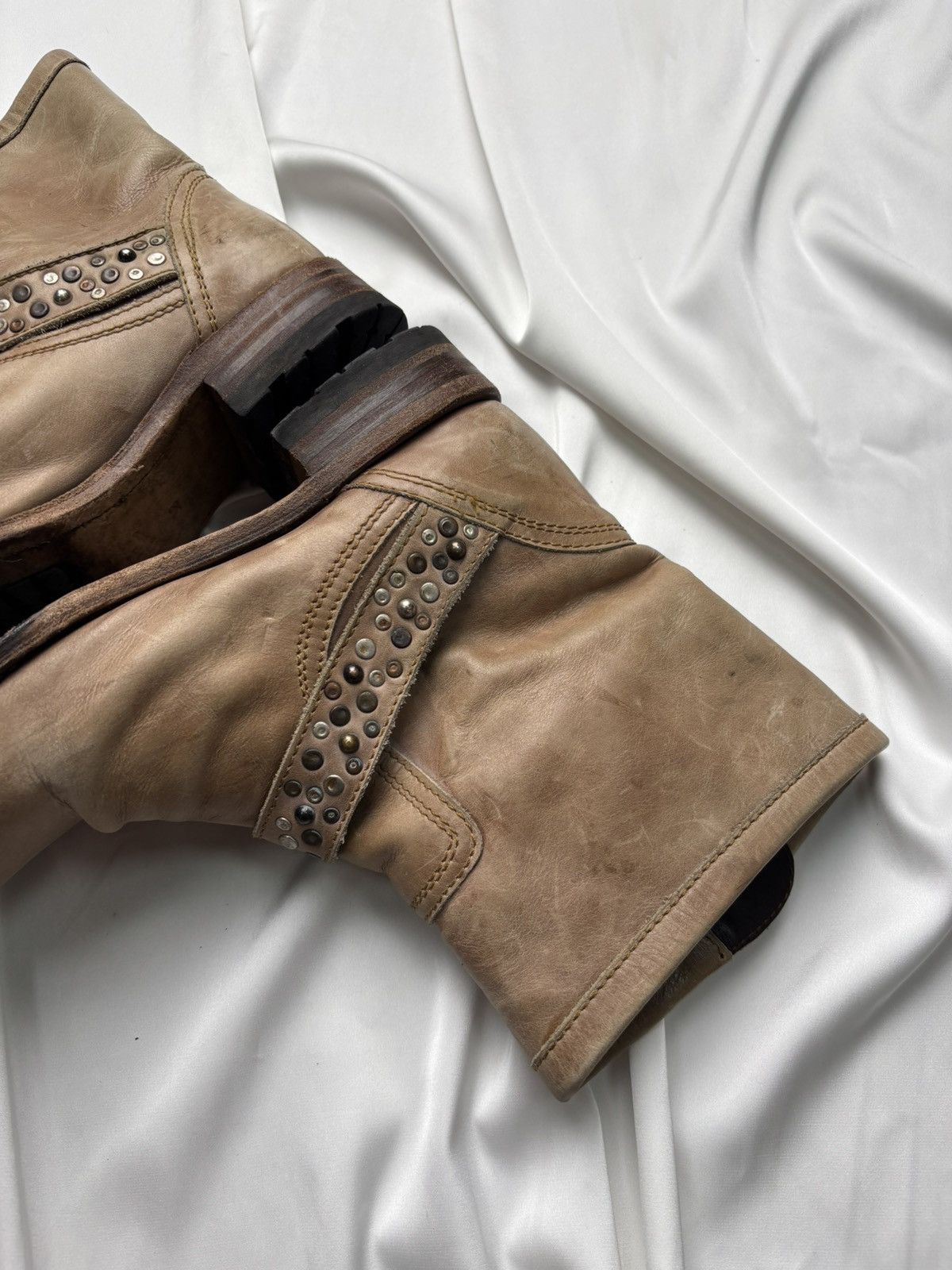 Sendra Sendra belted studded platform leather boots Size US 8 / IT 38 - 7 Thumbnail