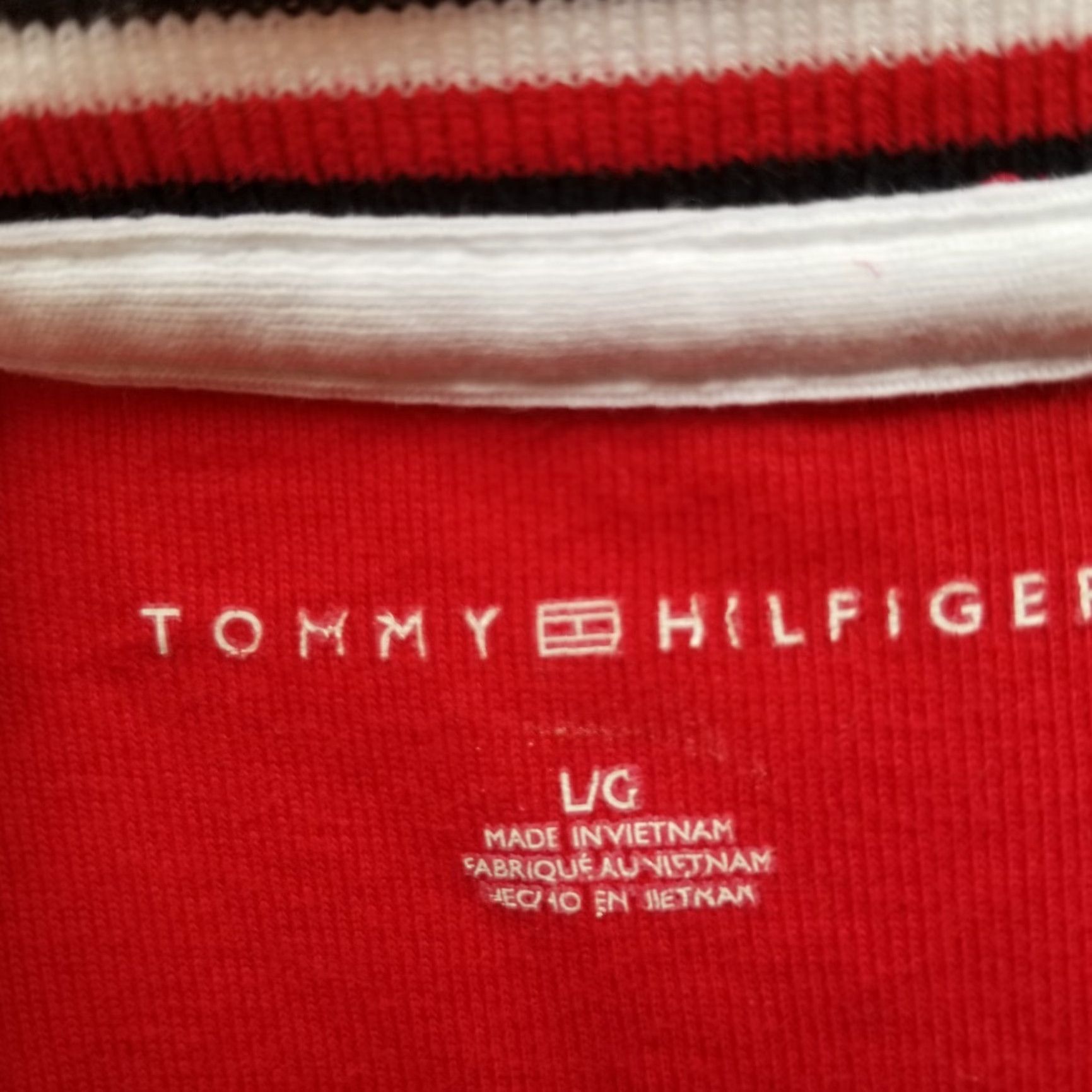 Tommy Hilfiger Tommy Hilfiger T-Shirt Dress W/ Small Pocket Size L Large Red Knit 100% Cotton Womens Casual knee length" Size L / US 10 / IT 46 - 3 Thumbnail