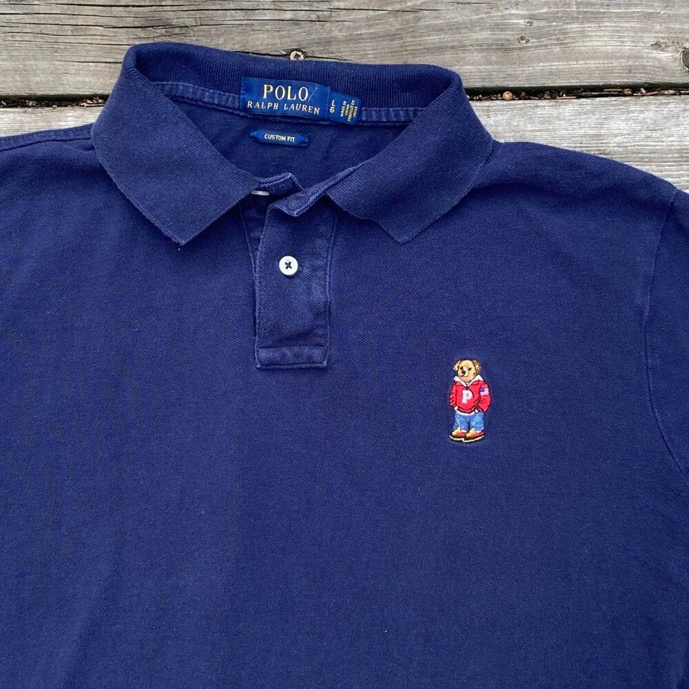 Polo Ralph Lauren Vintage Polo Ralph Lauren Polo Bear Embroidered Logo Shirt Size US L / EU 52-54 / 3 - 2 Thumbnail