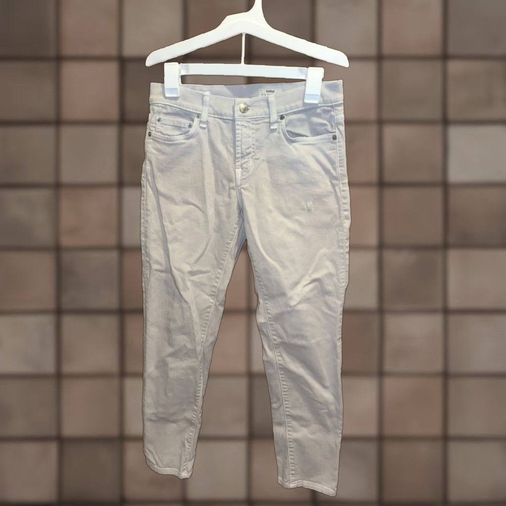 Vintage VINTAGE Red Engine Women's Jeans Slim Boyfriend Crop 26 Gray Cotton Denim Summer Fashion Size 26" / US 2 / IT 38 - 1 Thumbnail