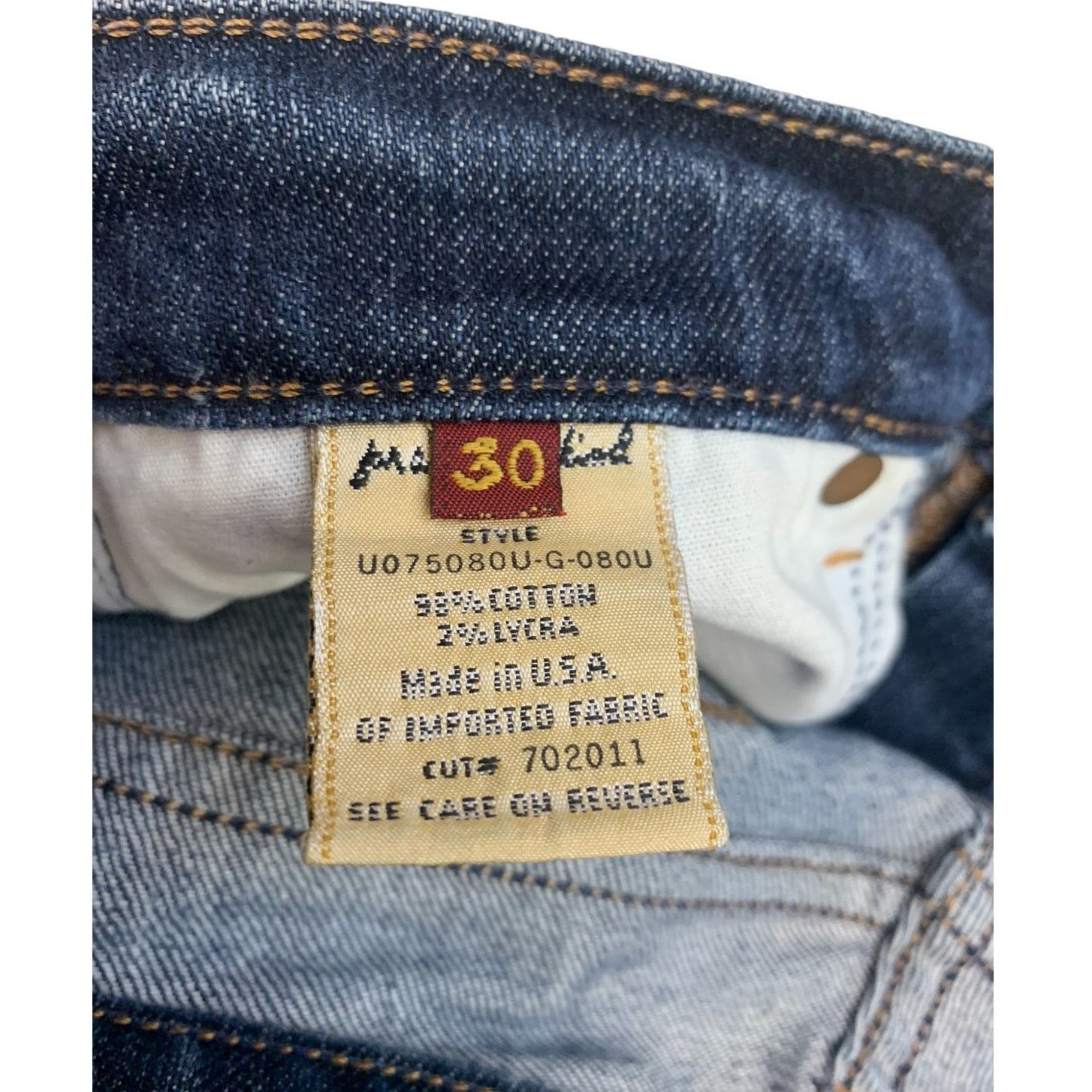 7 For All Mankind 7 For All Man Kind Dark Wash Jeans SZ 30 CUT: 702011 Size 32" / US 10 / IT 46 - 5 Thumbnail